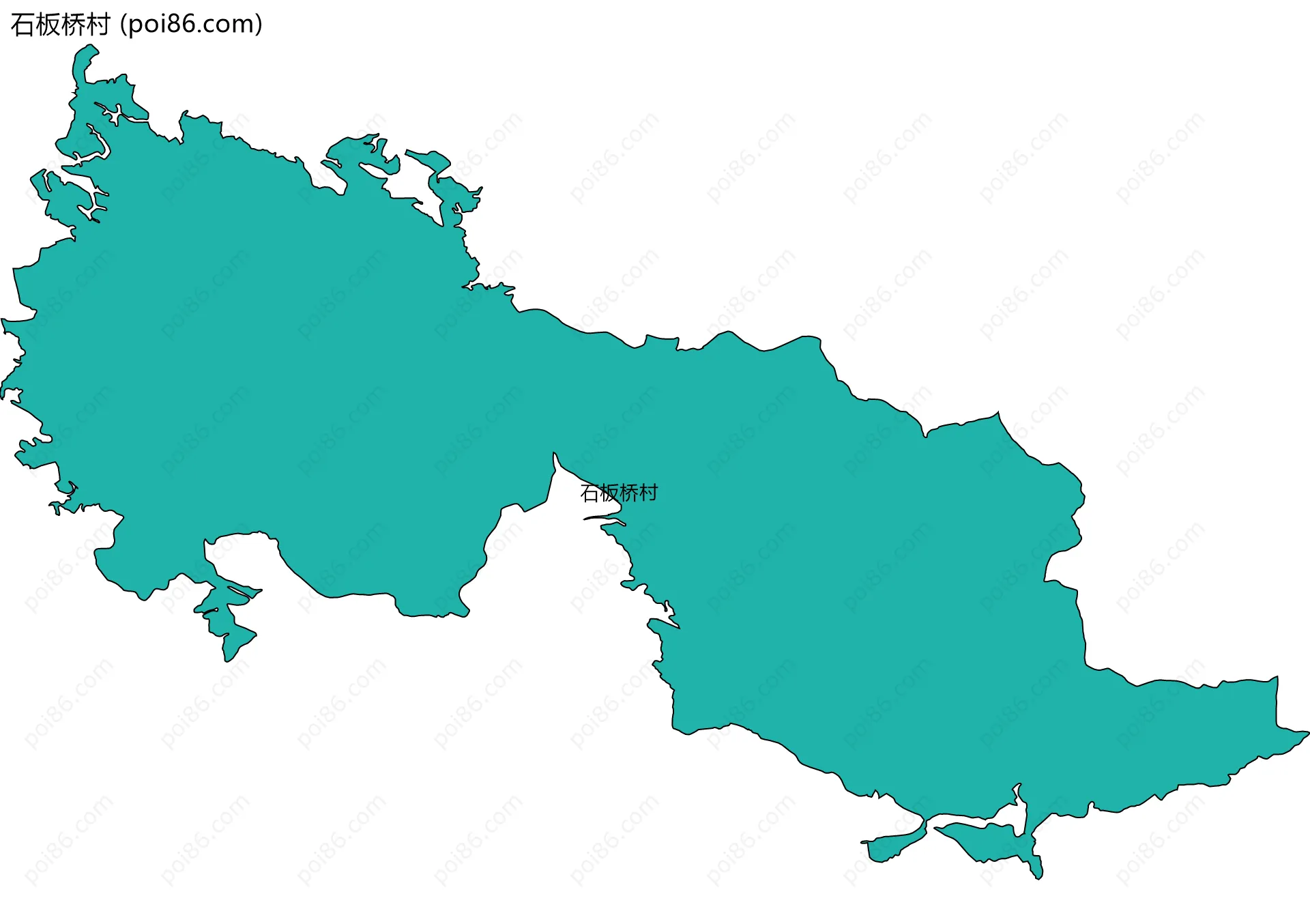 石板桥村边界地图