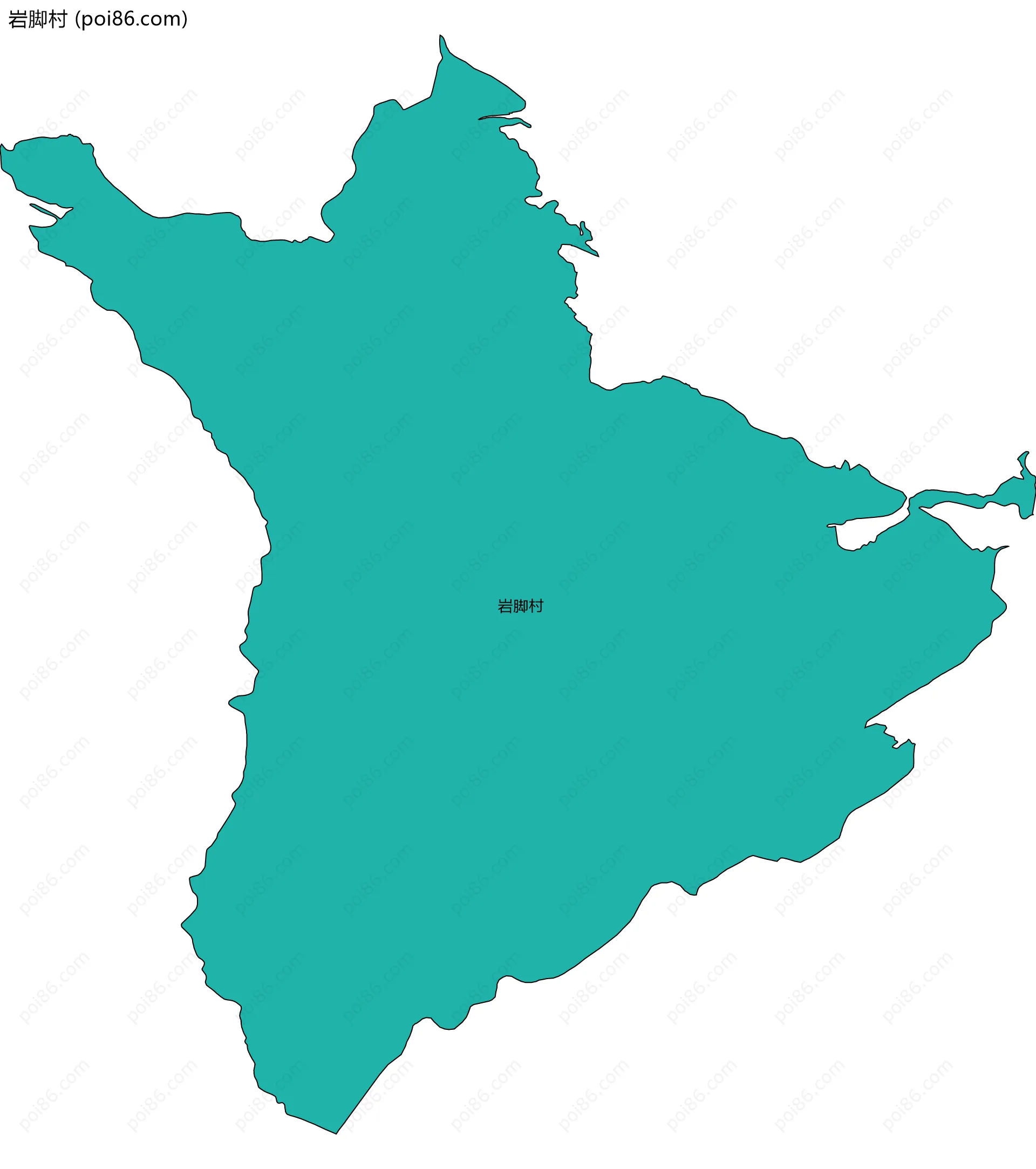 岩脚村边界地图