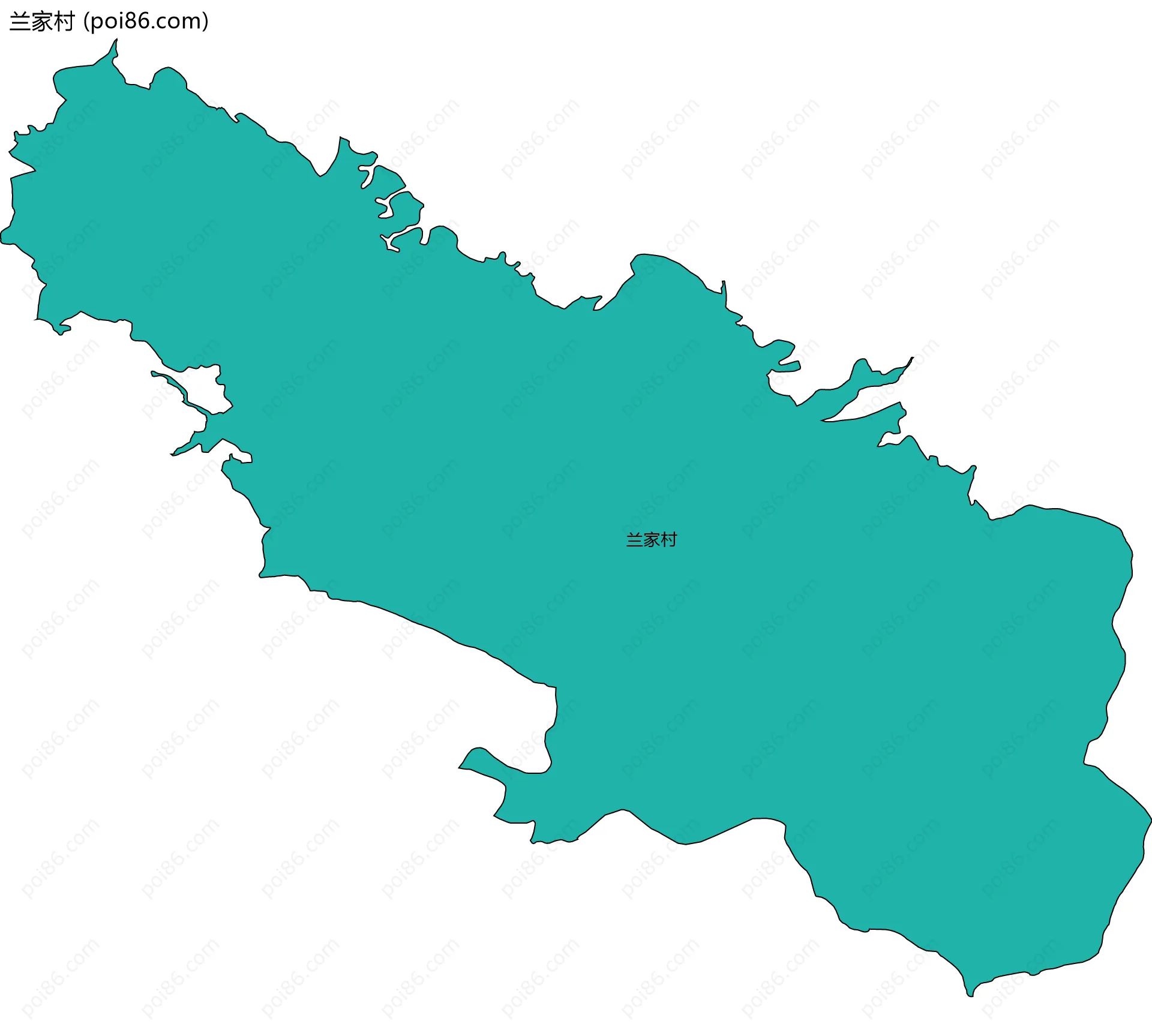 兰家村边界地图