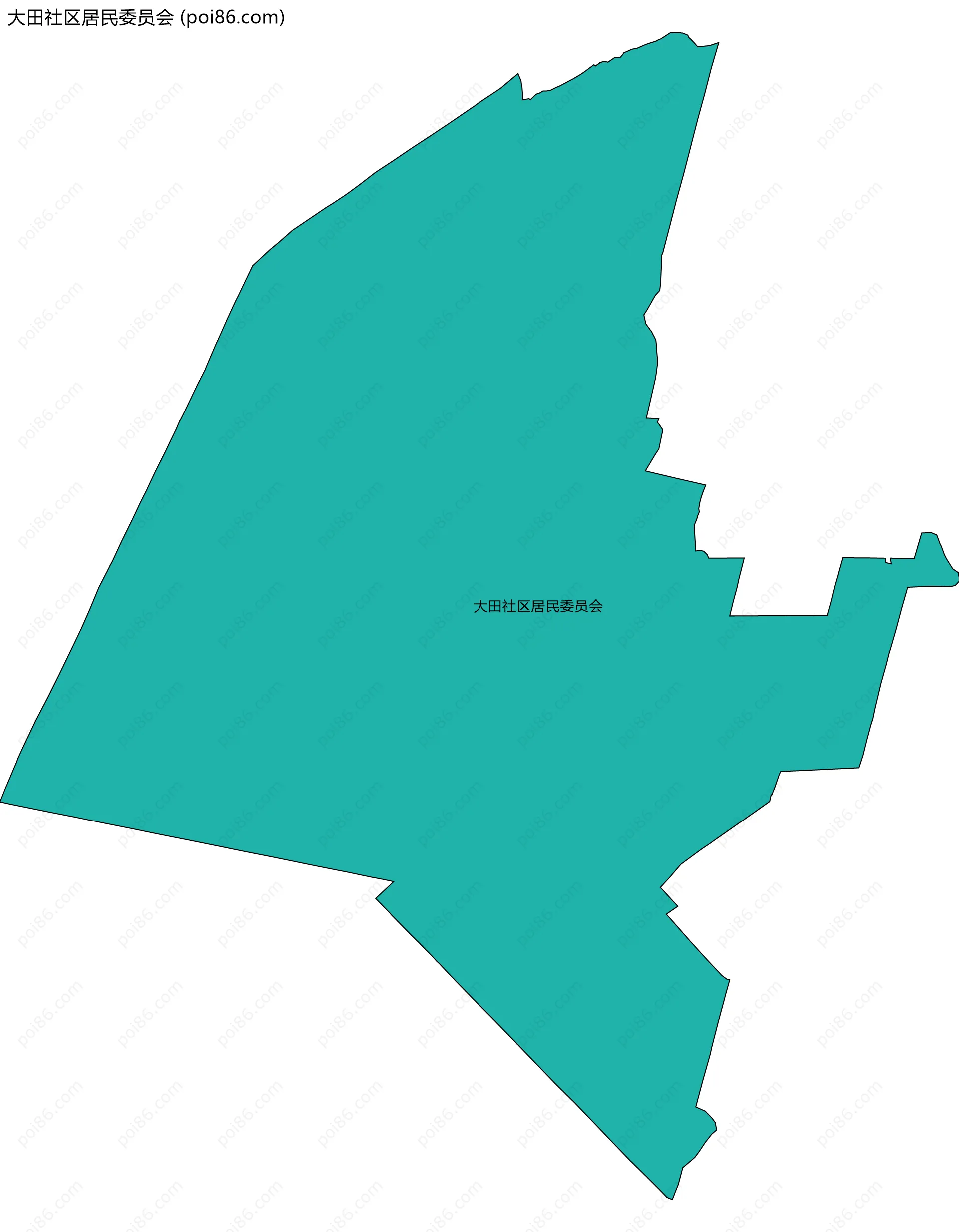 大田社区居民委员会边界地图