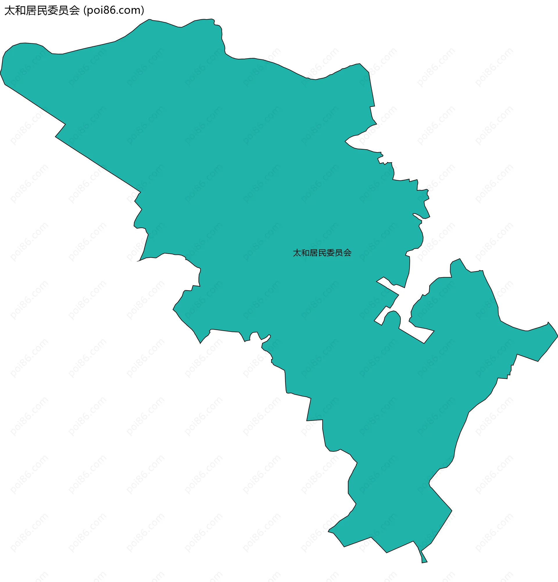 太和居民委员会边界地图