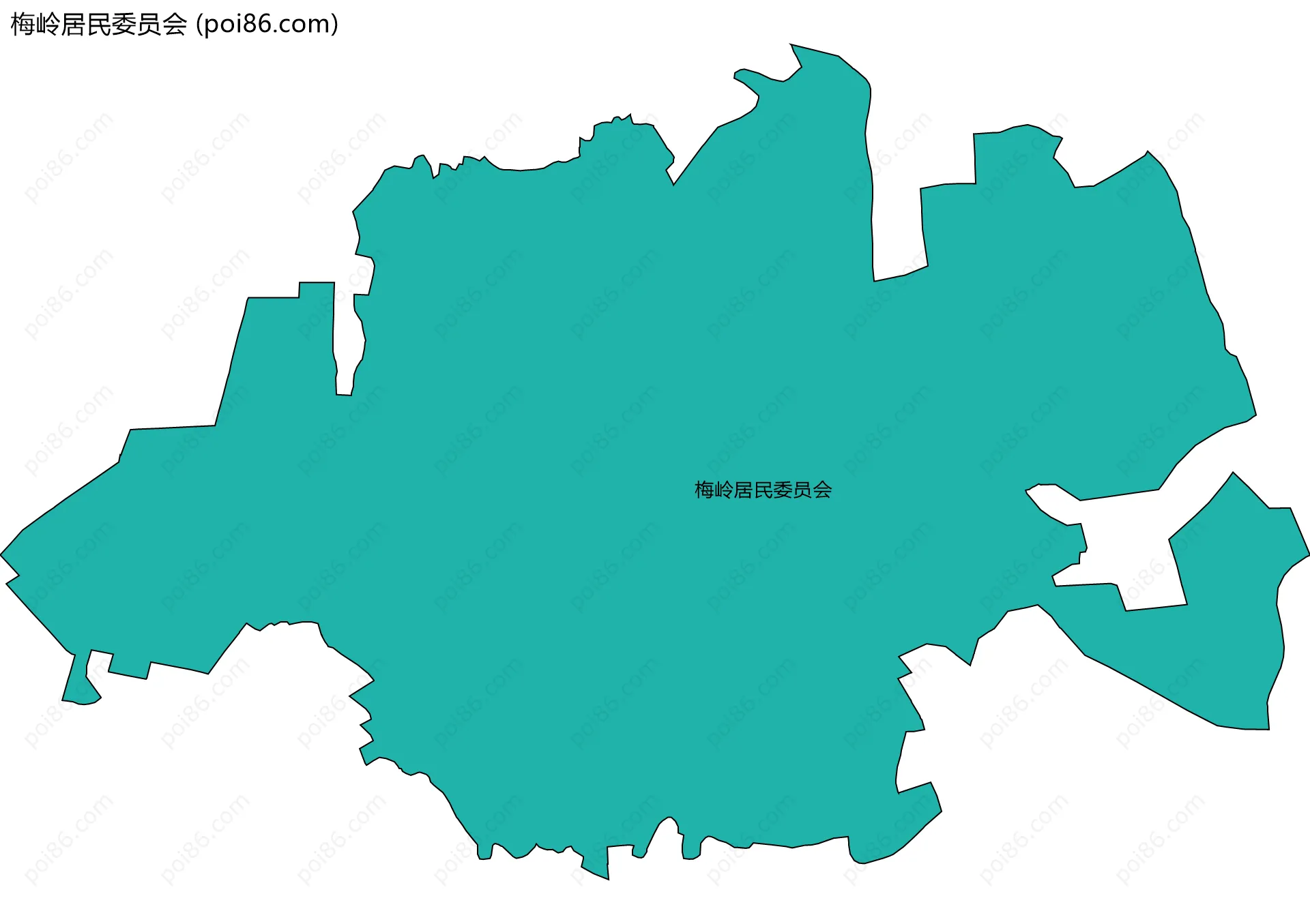 梅岭居民委员会边界地图