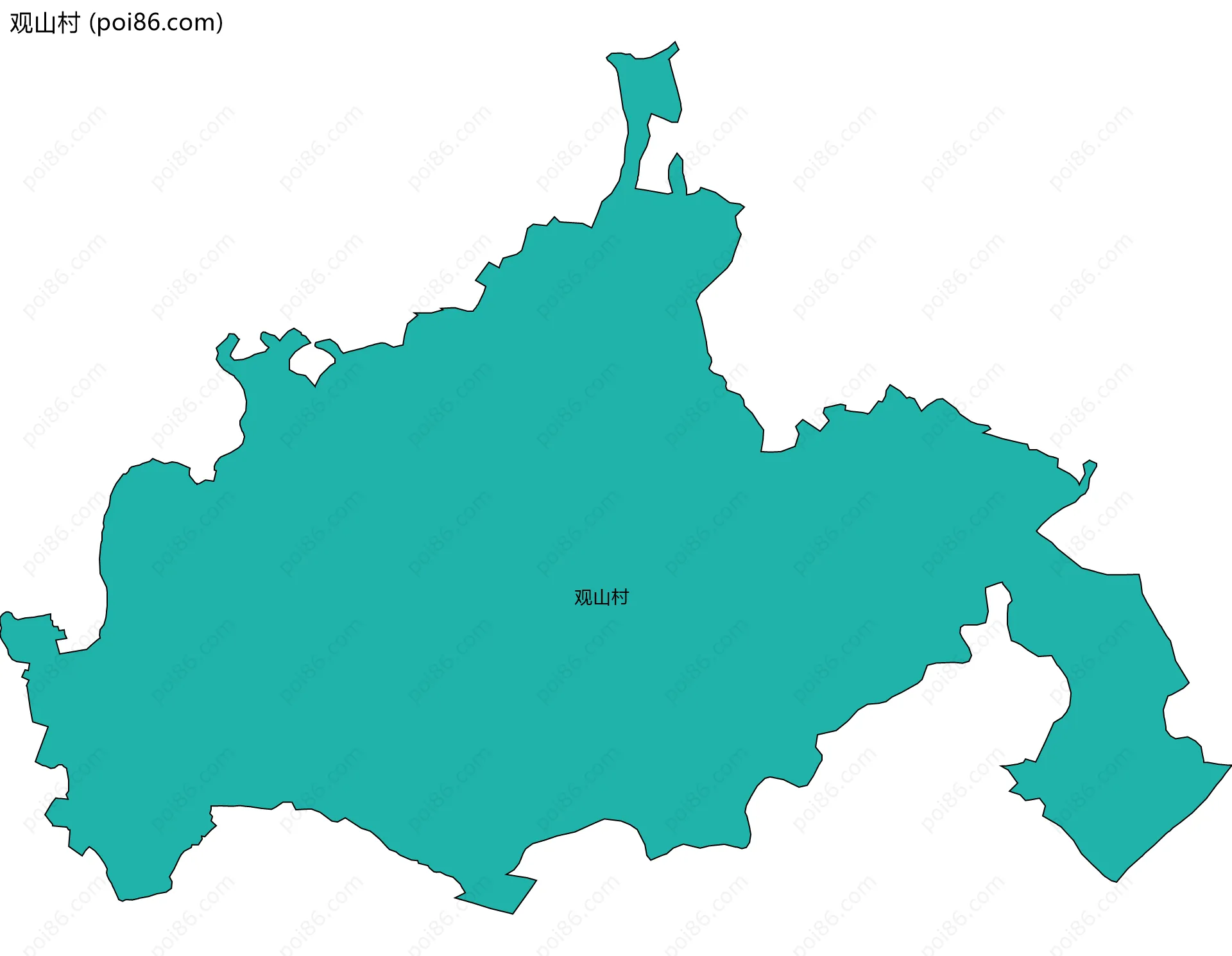 观山村边界地图