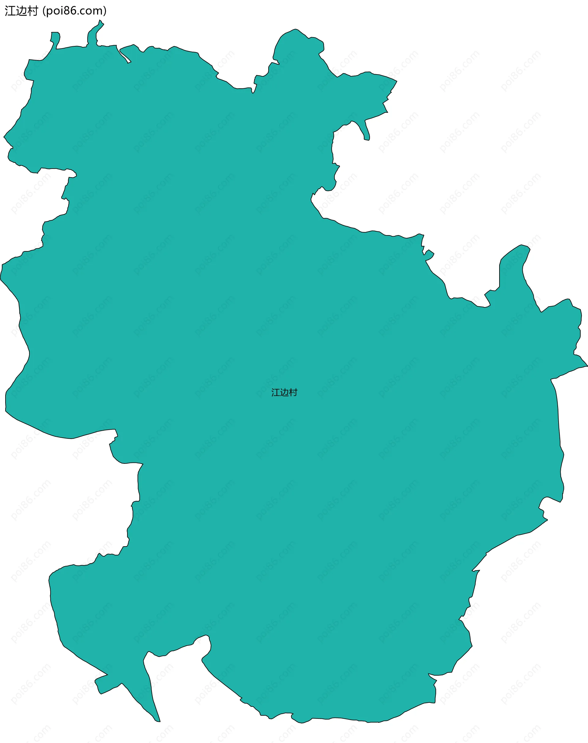 江边村边界地图