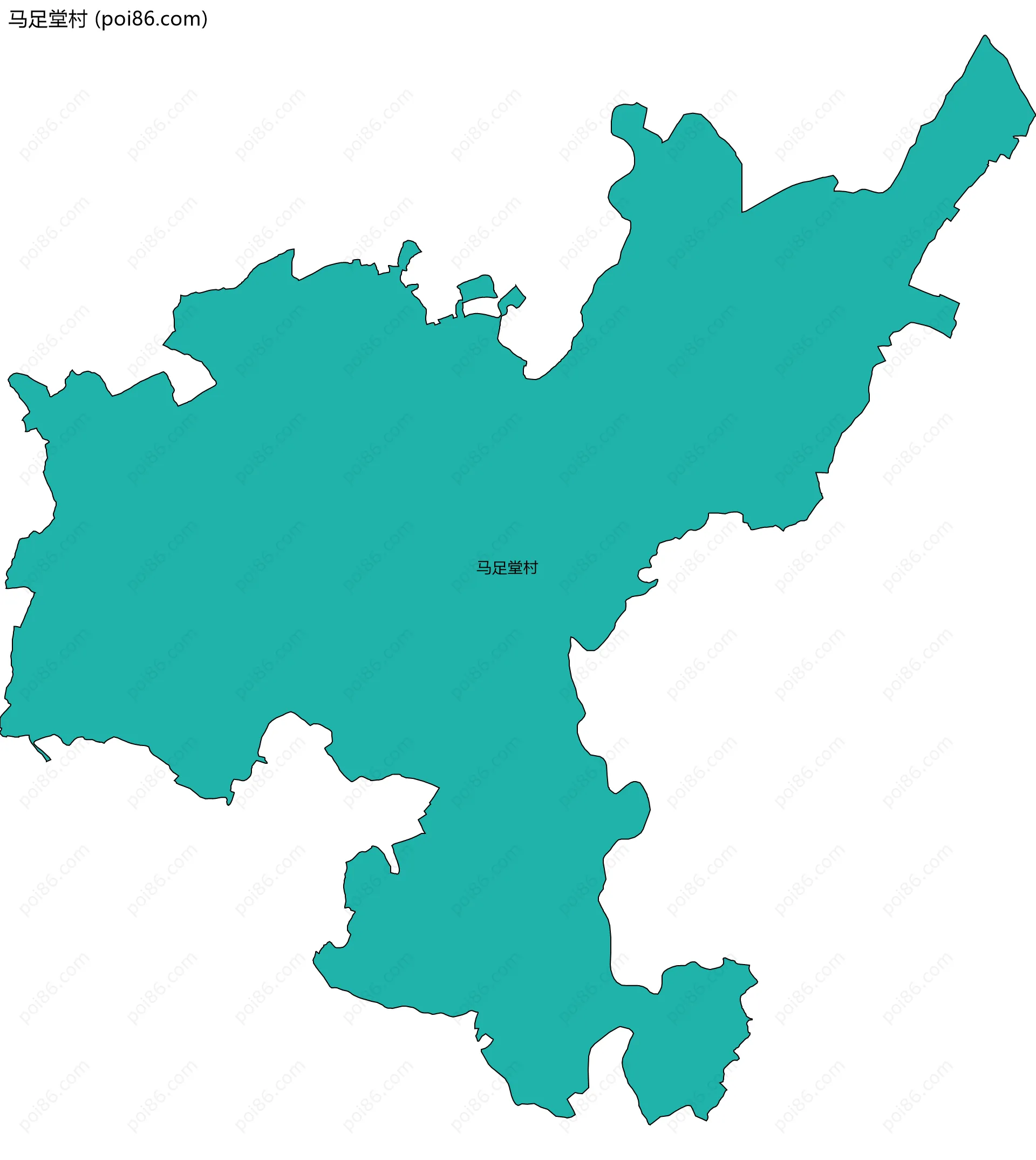 马足堂村边界地图