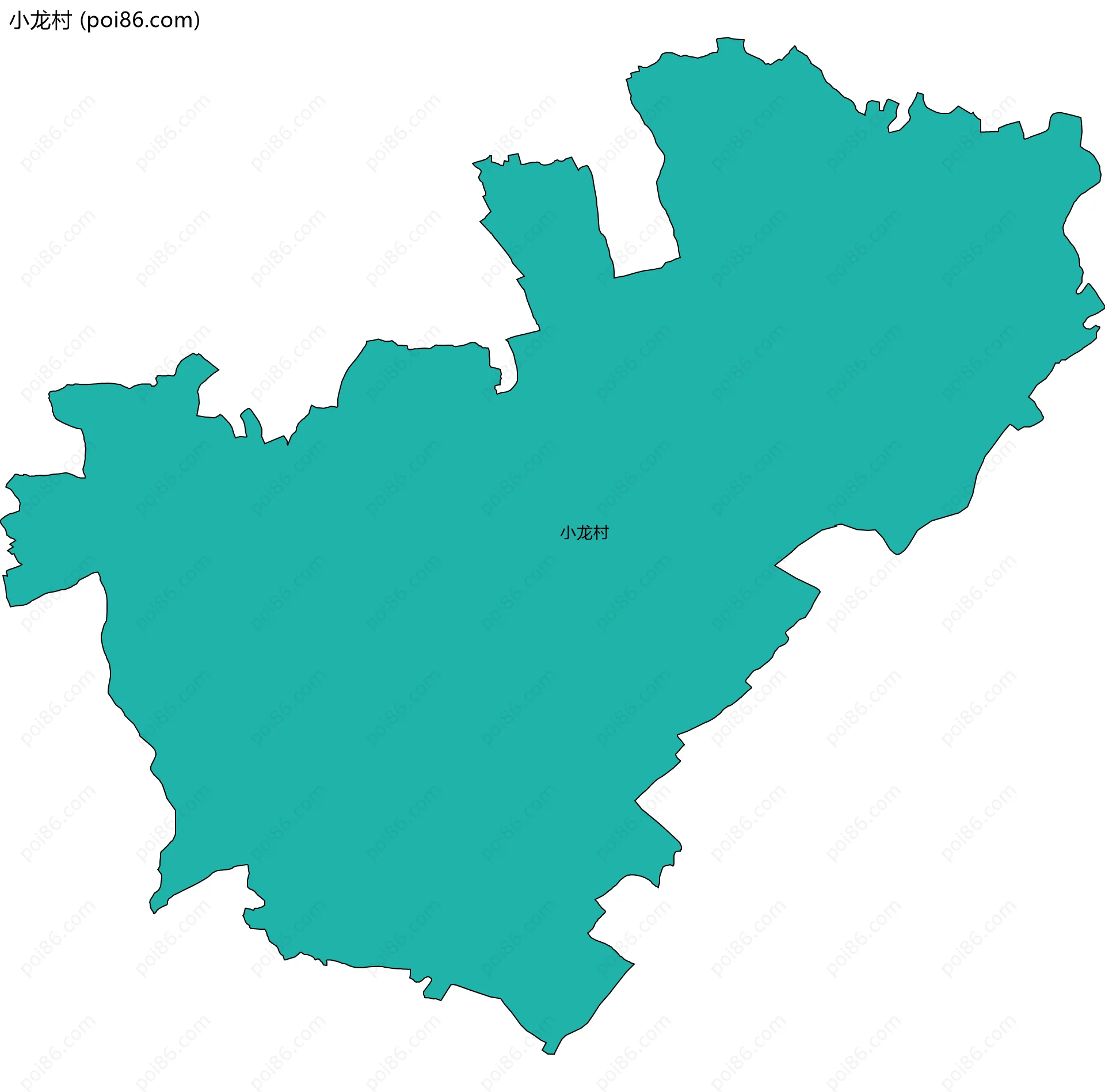 小龙村边界地图