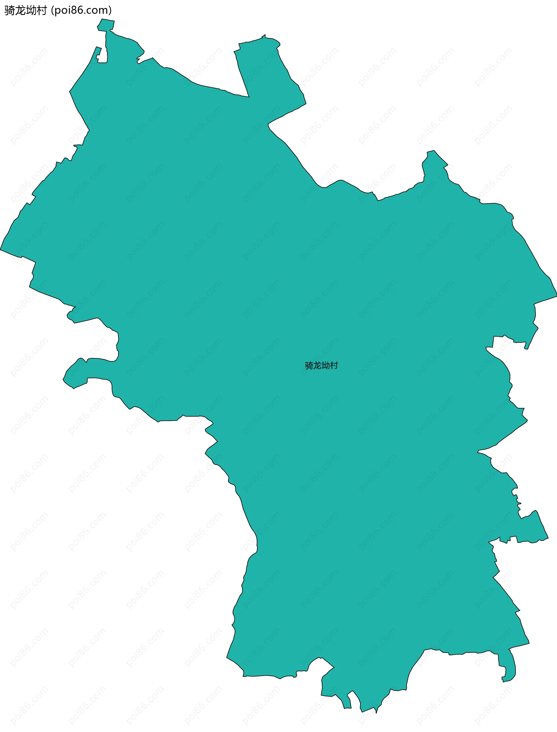 骑龙坳村边界地图