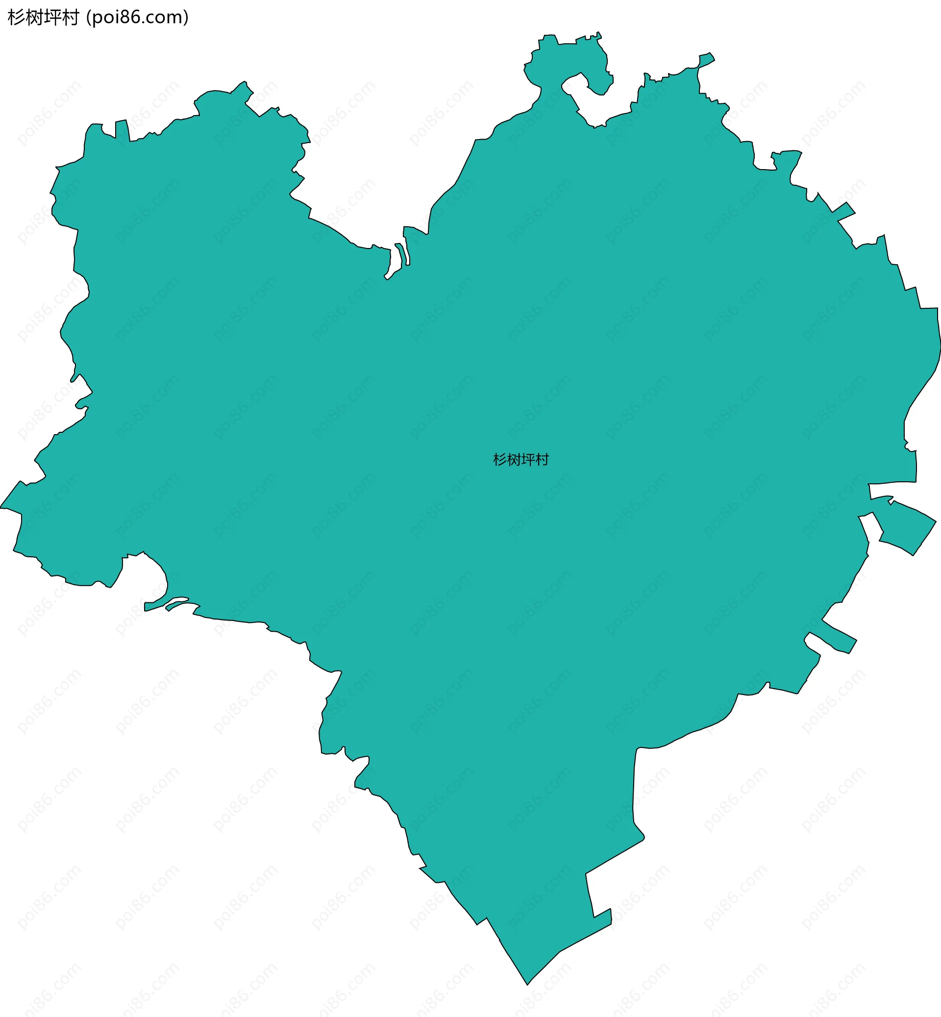 杉树坪村边界地图