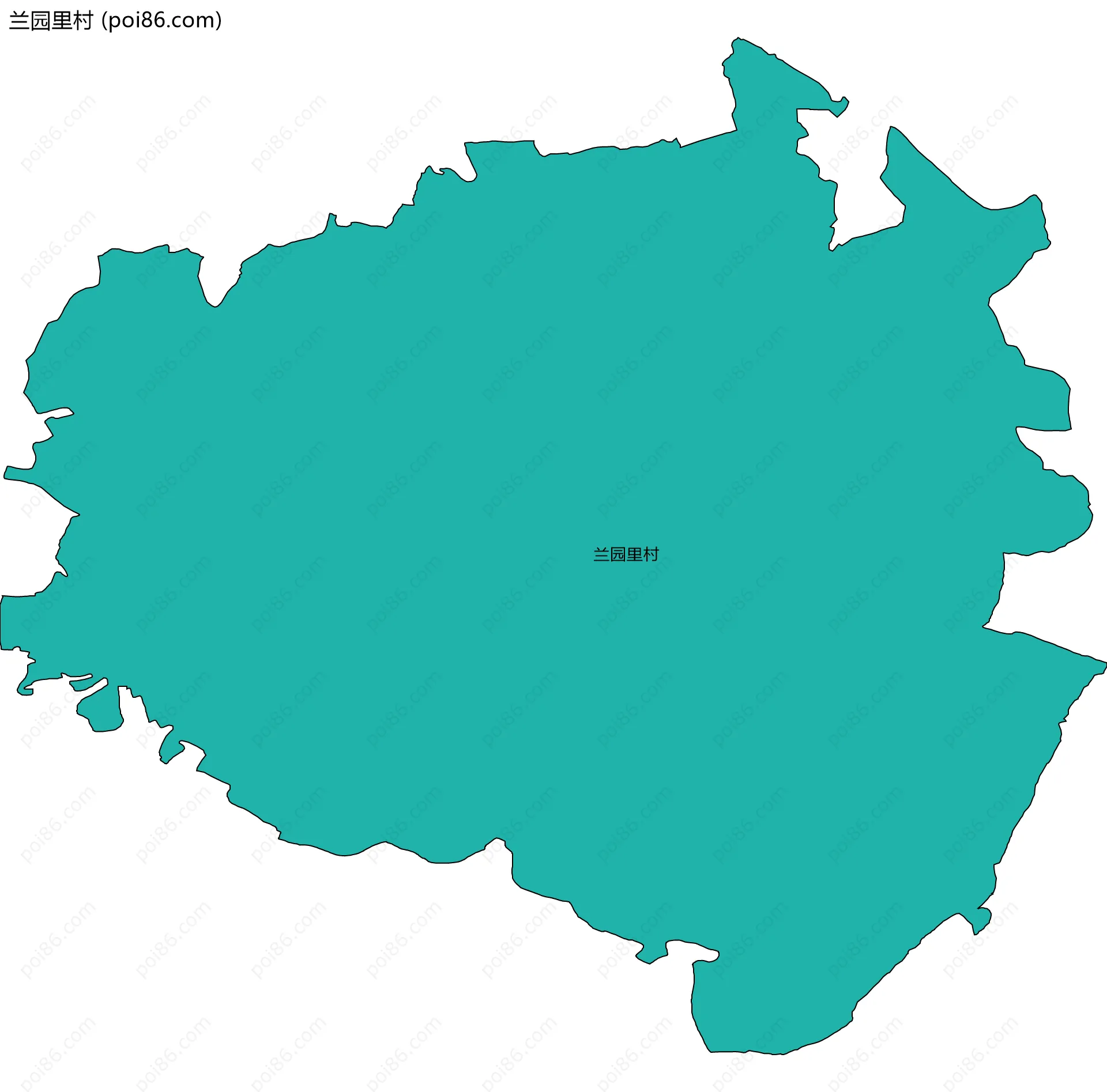 兰园里村边界地图