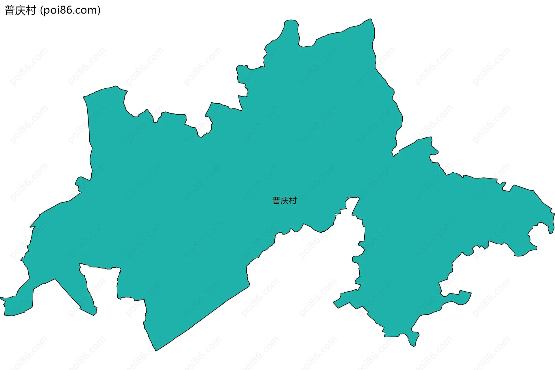 普庆村边界地图