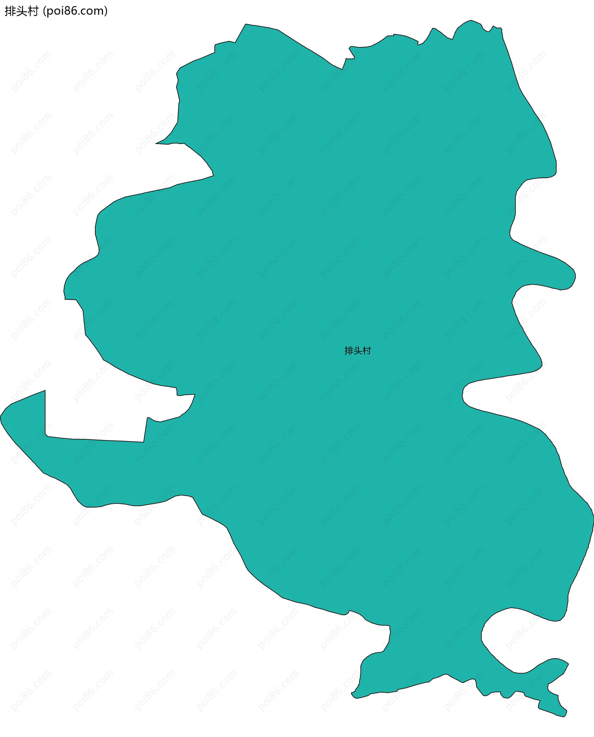 排头村边界地图