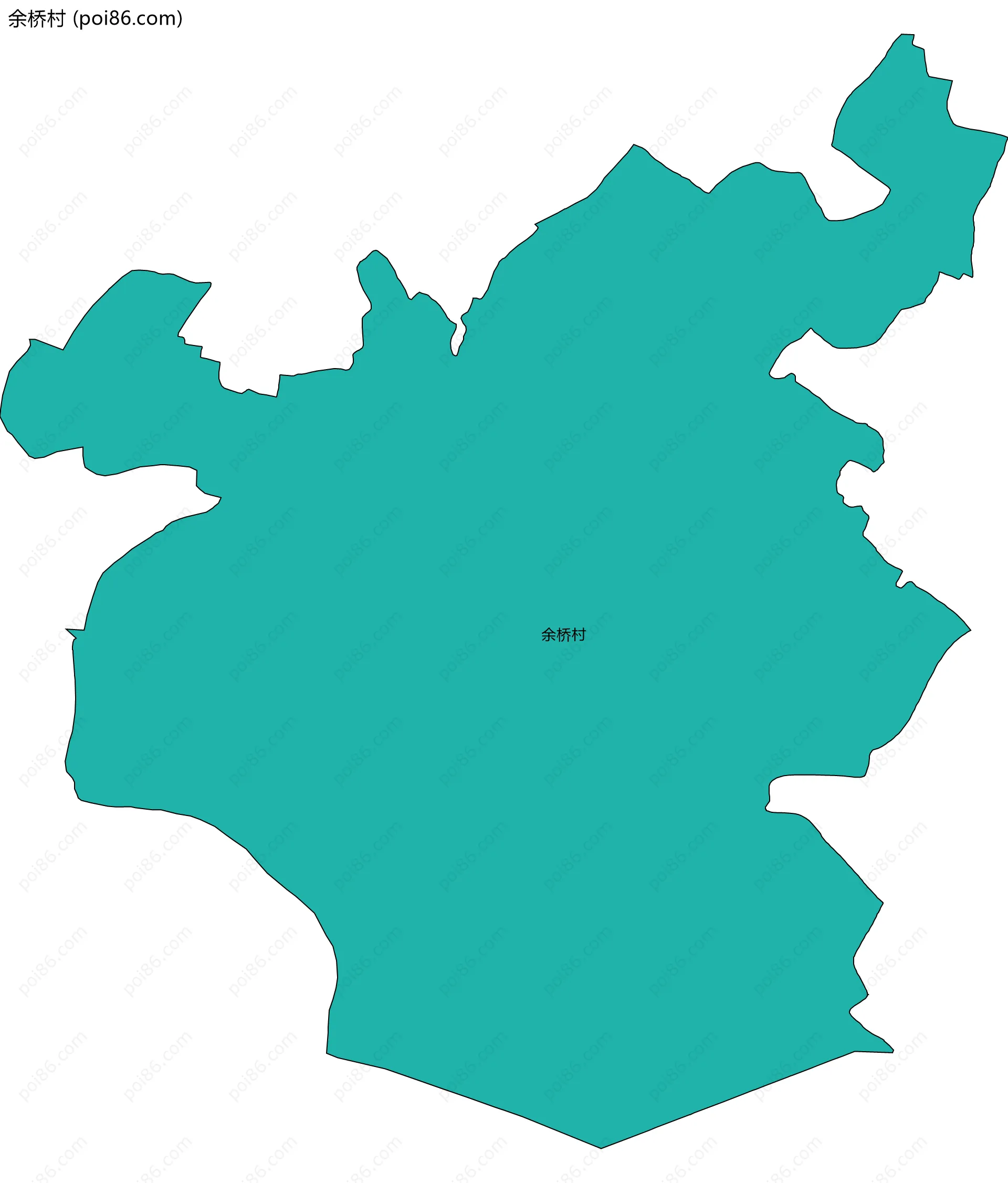 余桥村边界地图