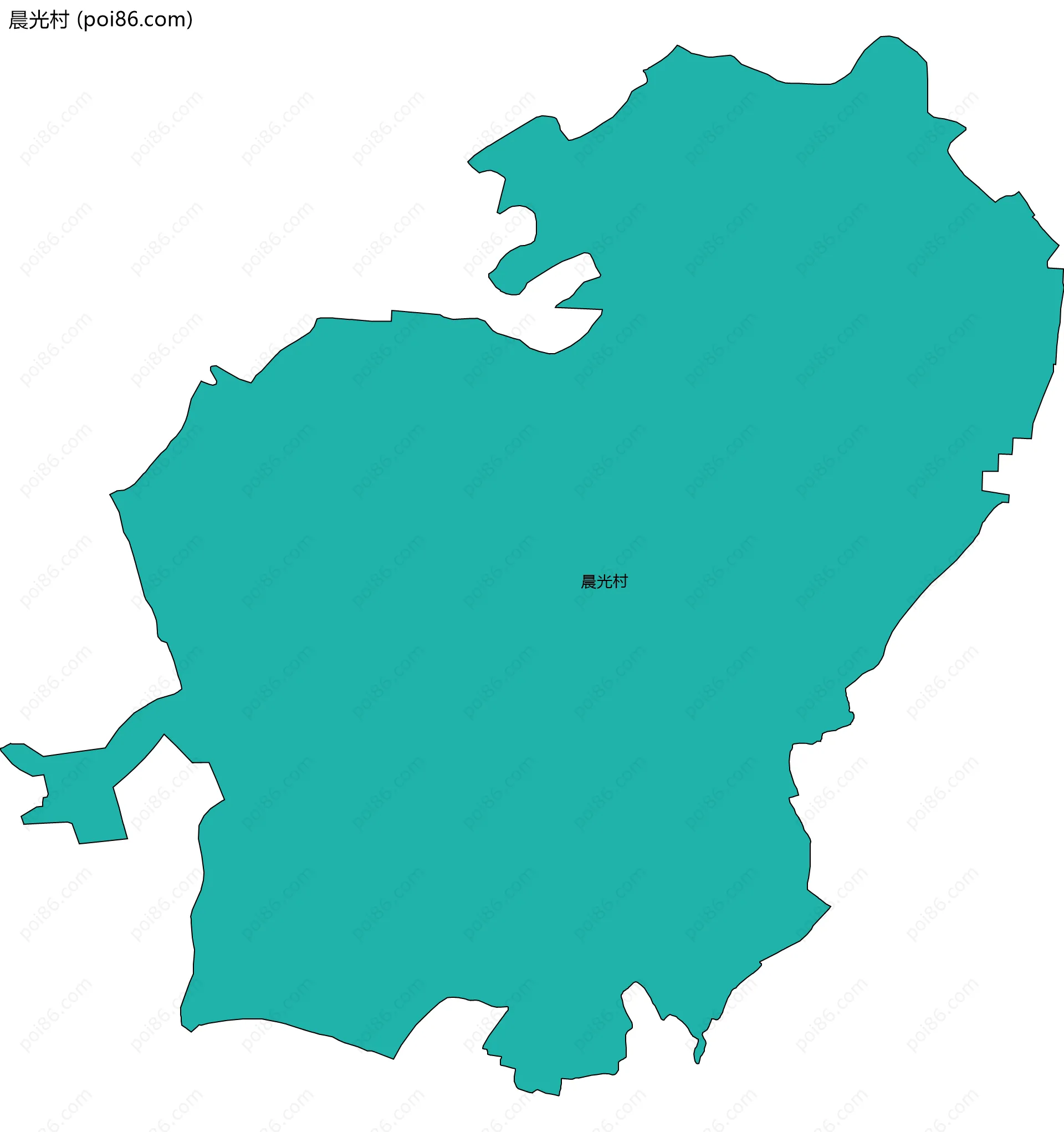 晨光村边界地图