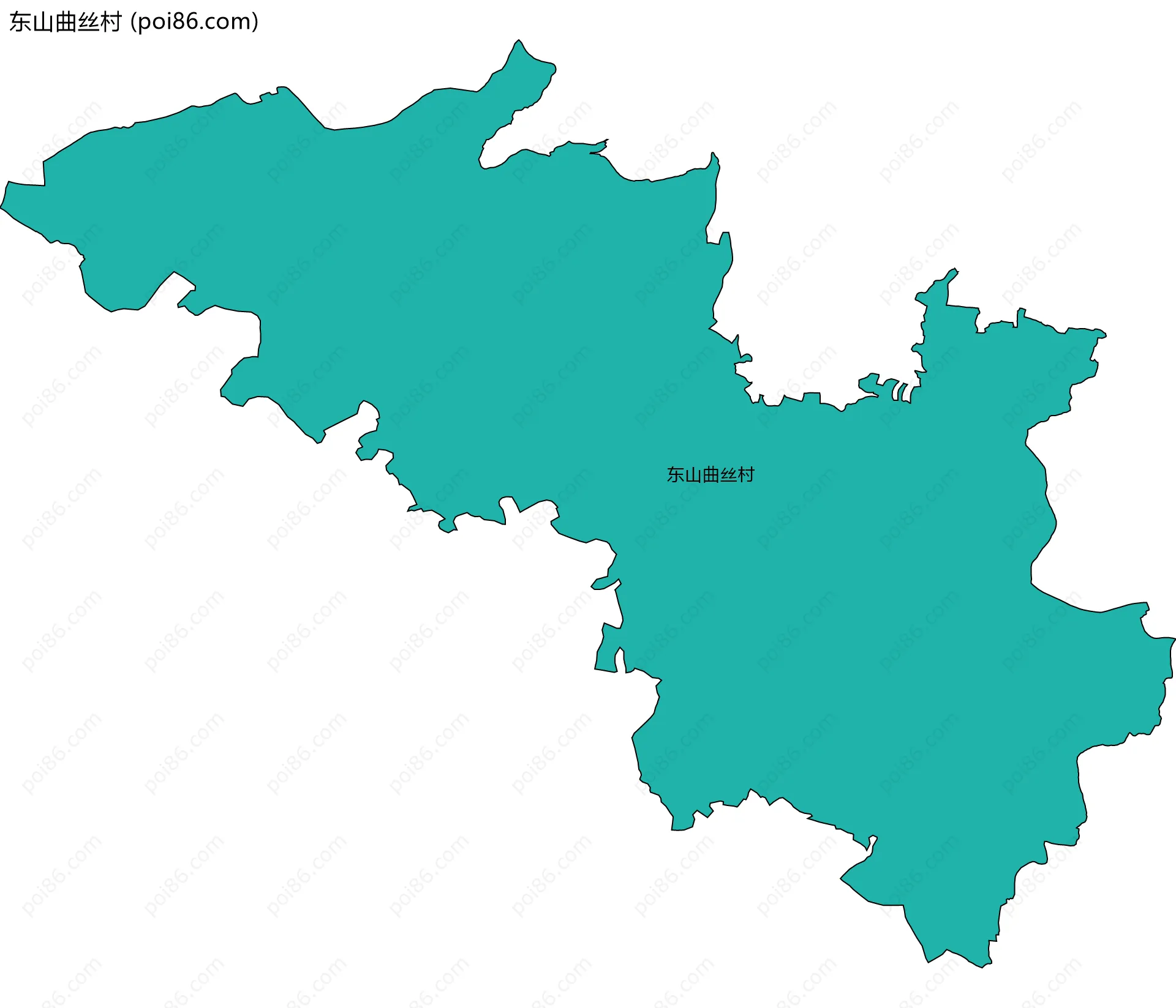 东山曲丝村边界地图