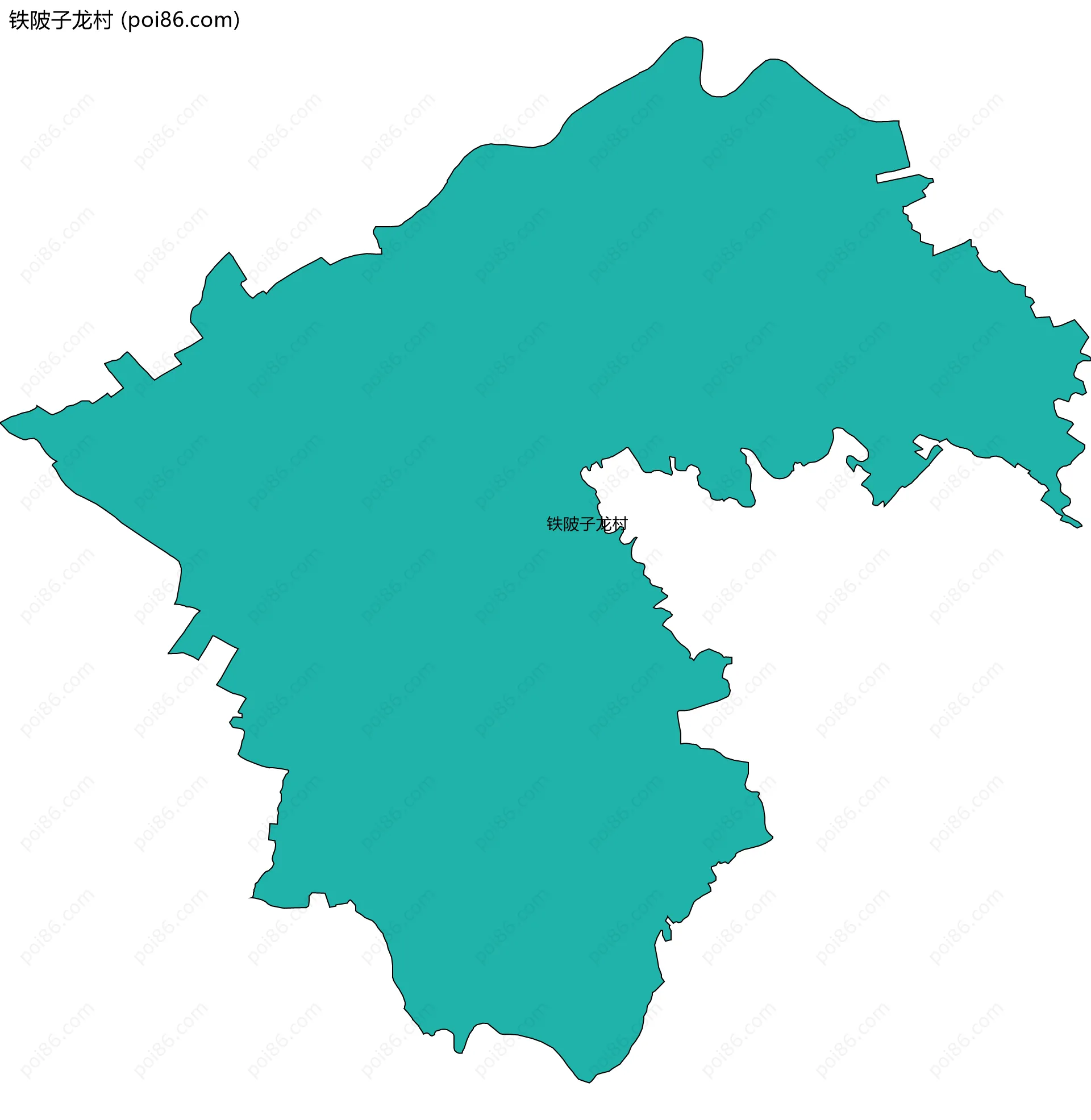 铁陂子龙村边界地图