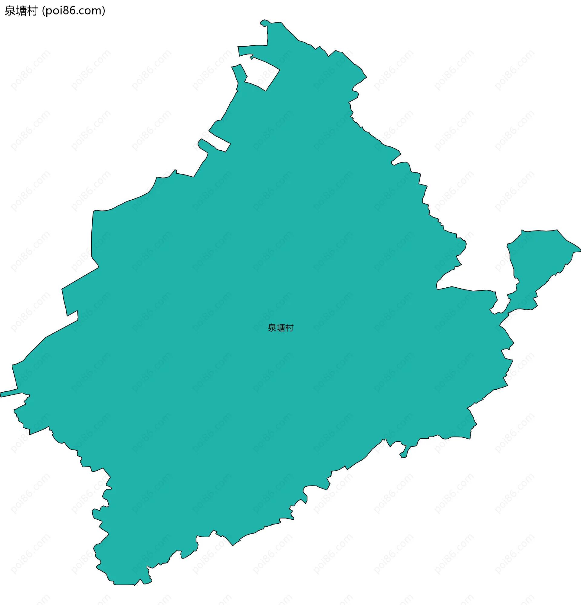 泉塘村边界地图