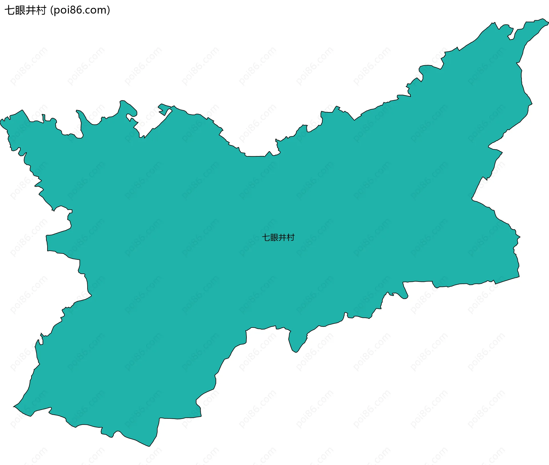 七眼井村边界地图