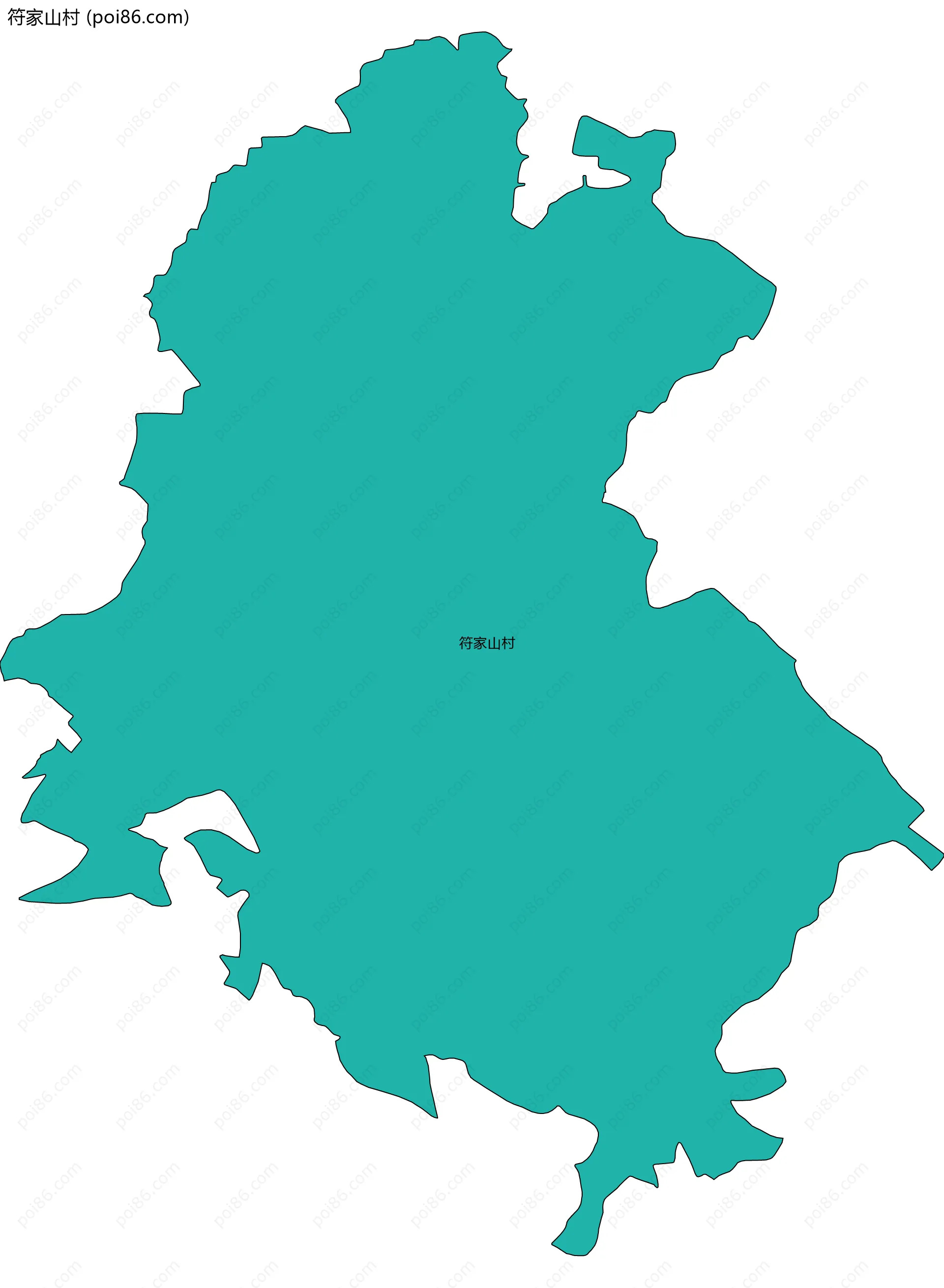 符家山村边界地图