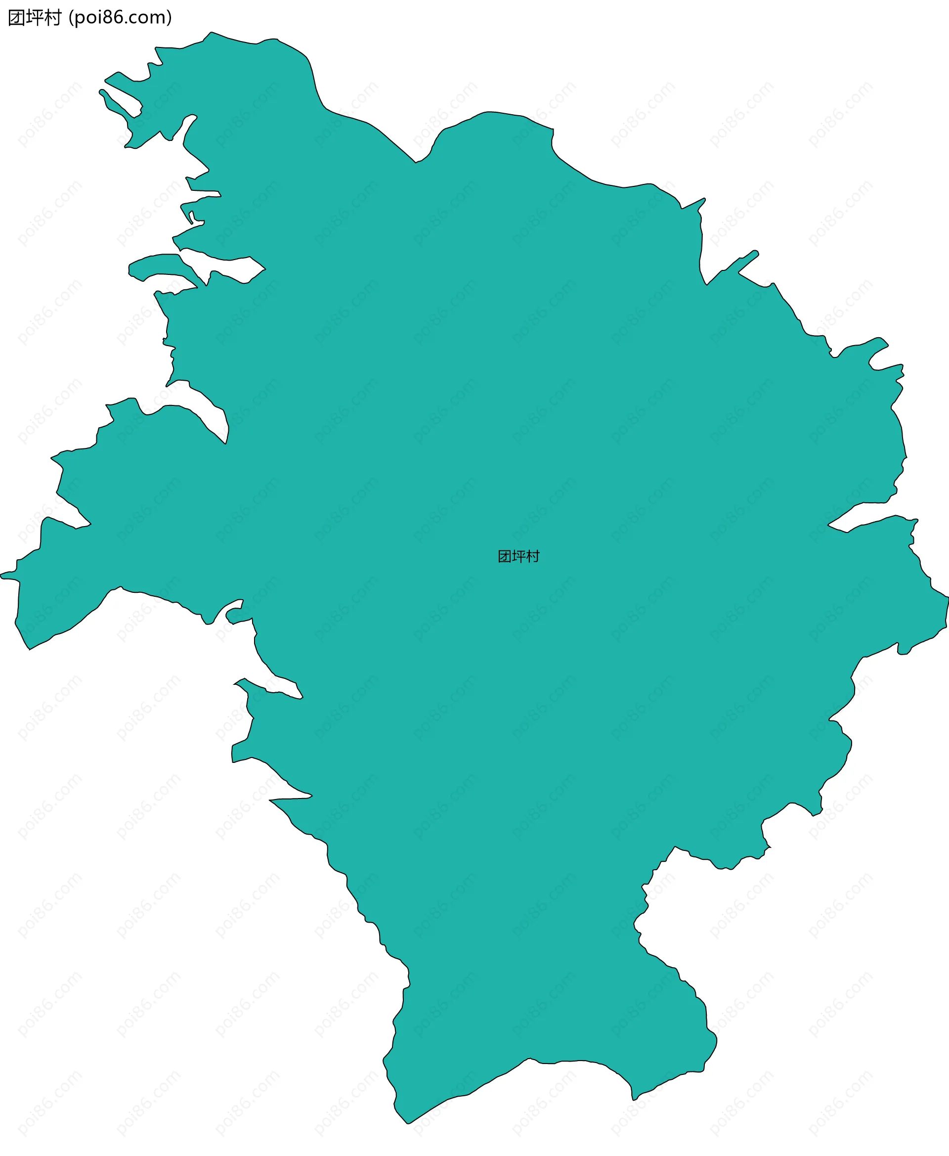 团坪村边界地图