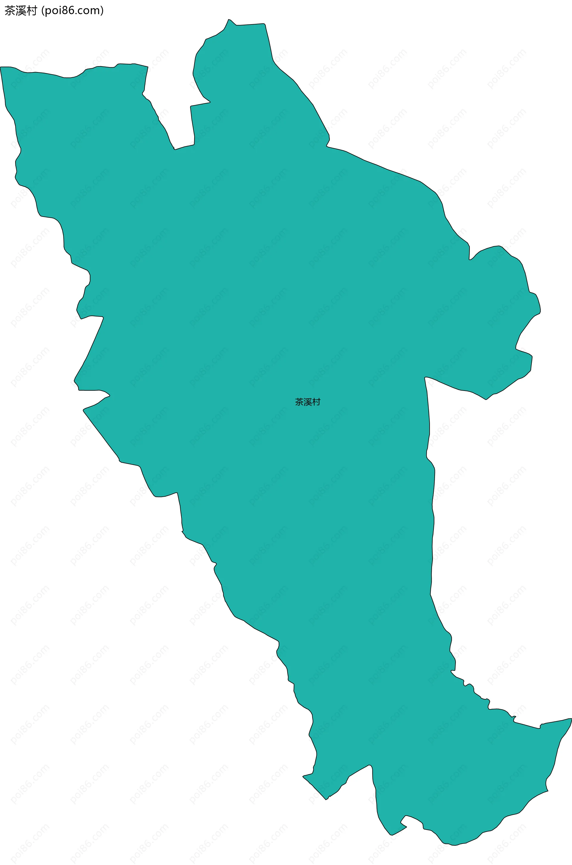 茶溪村边界地图