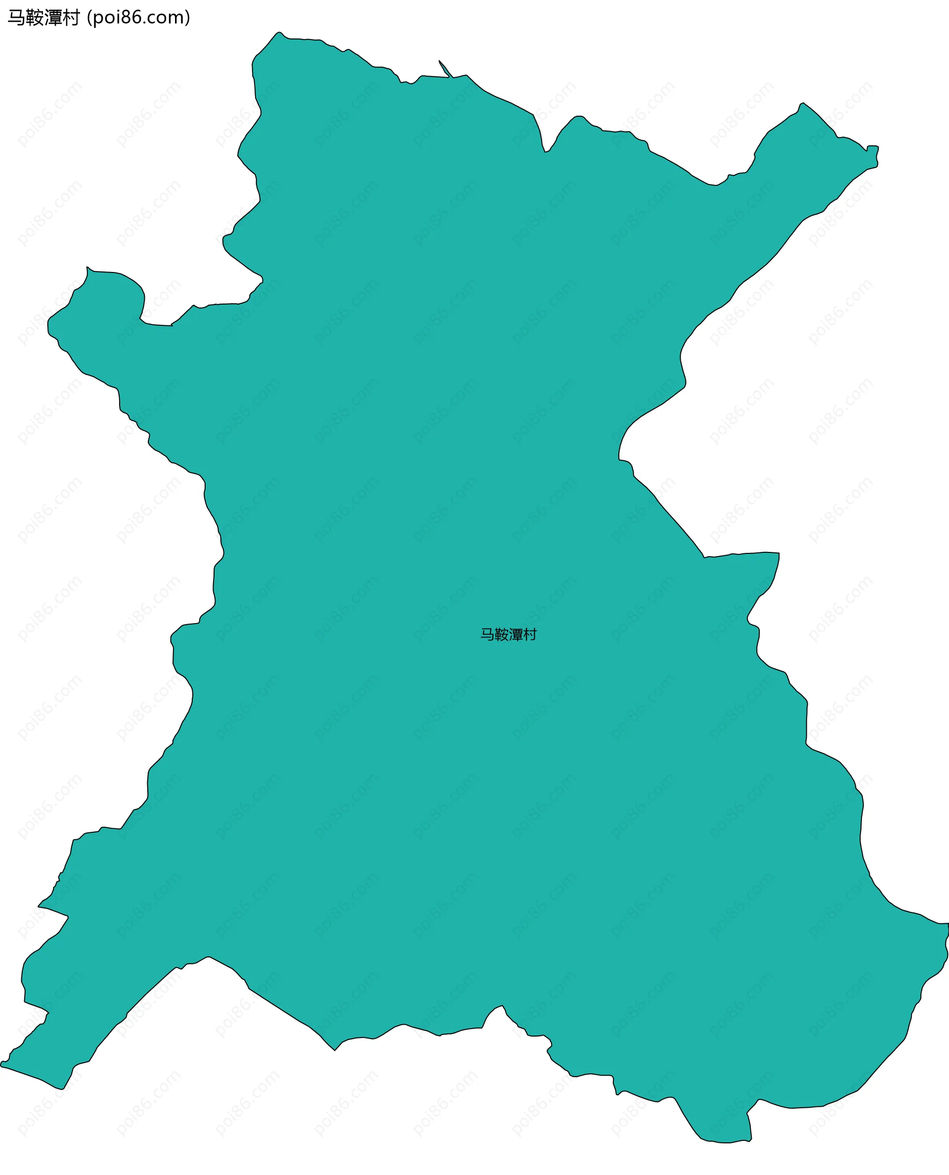 马鞍潭村边界地图