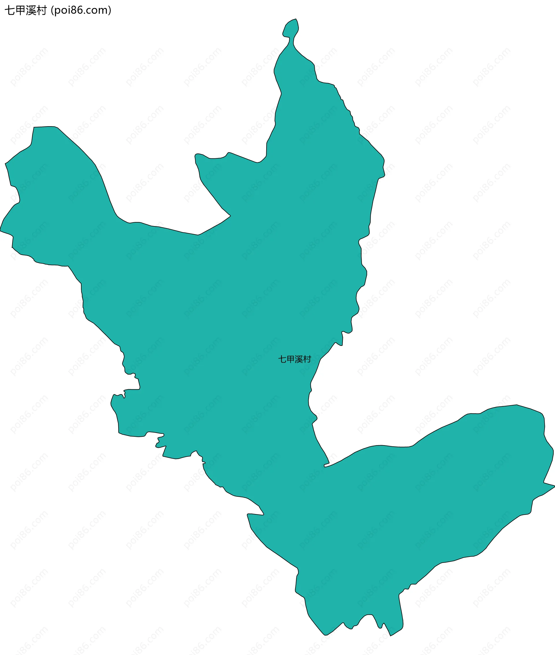 七甲溪村边界地图
