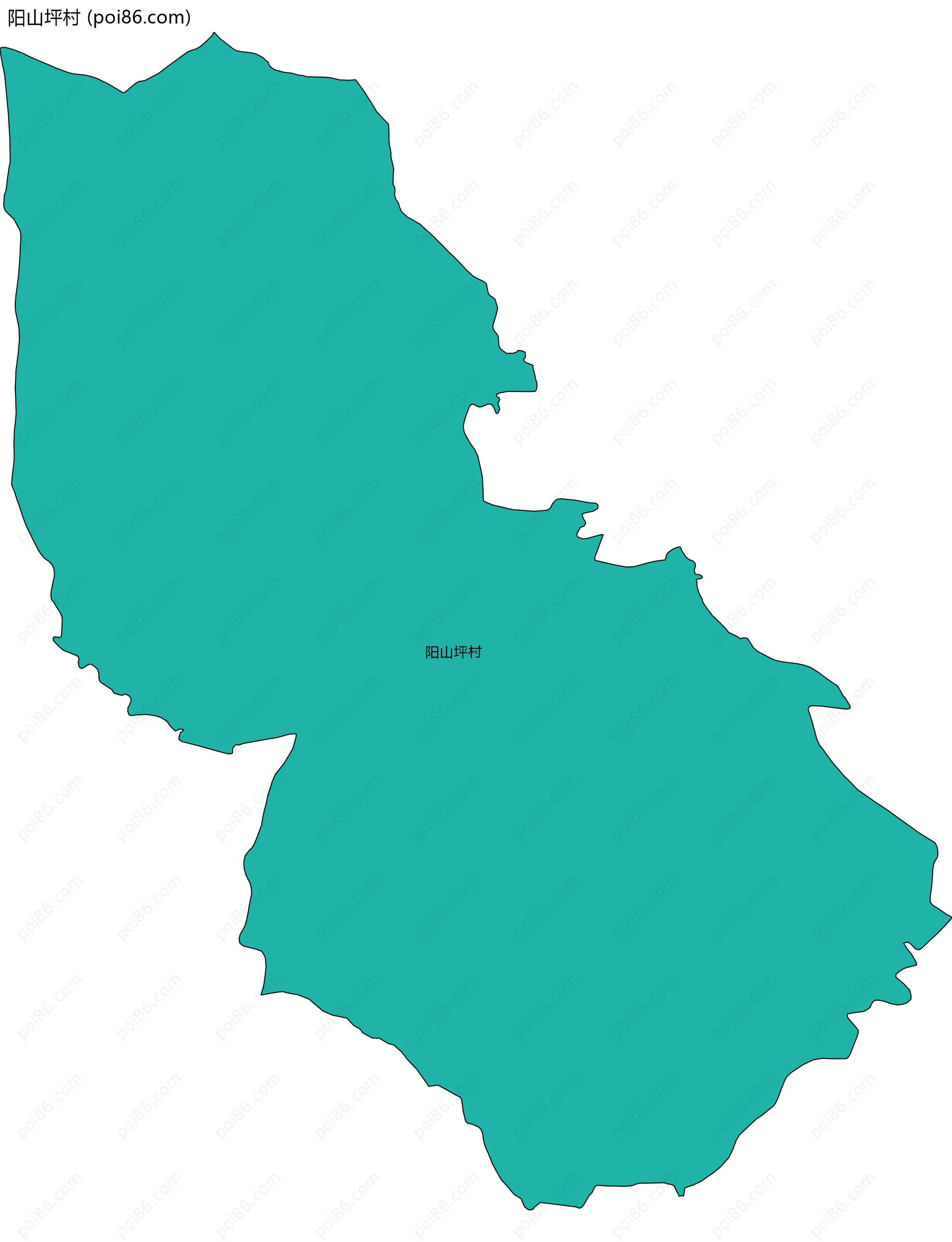 阳山坪村边界地图
