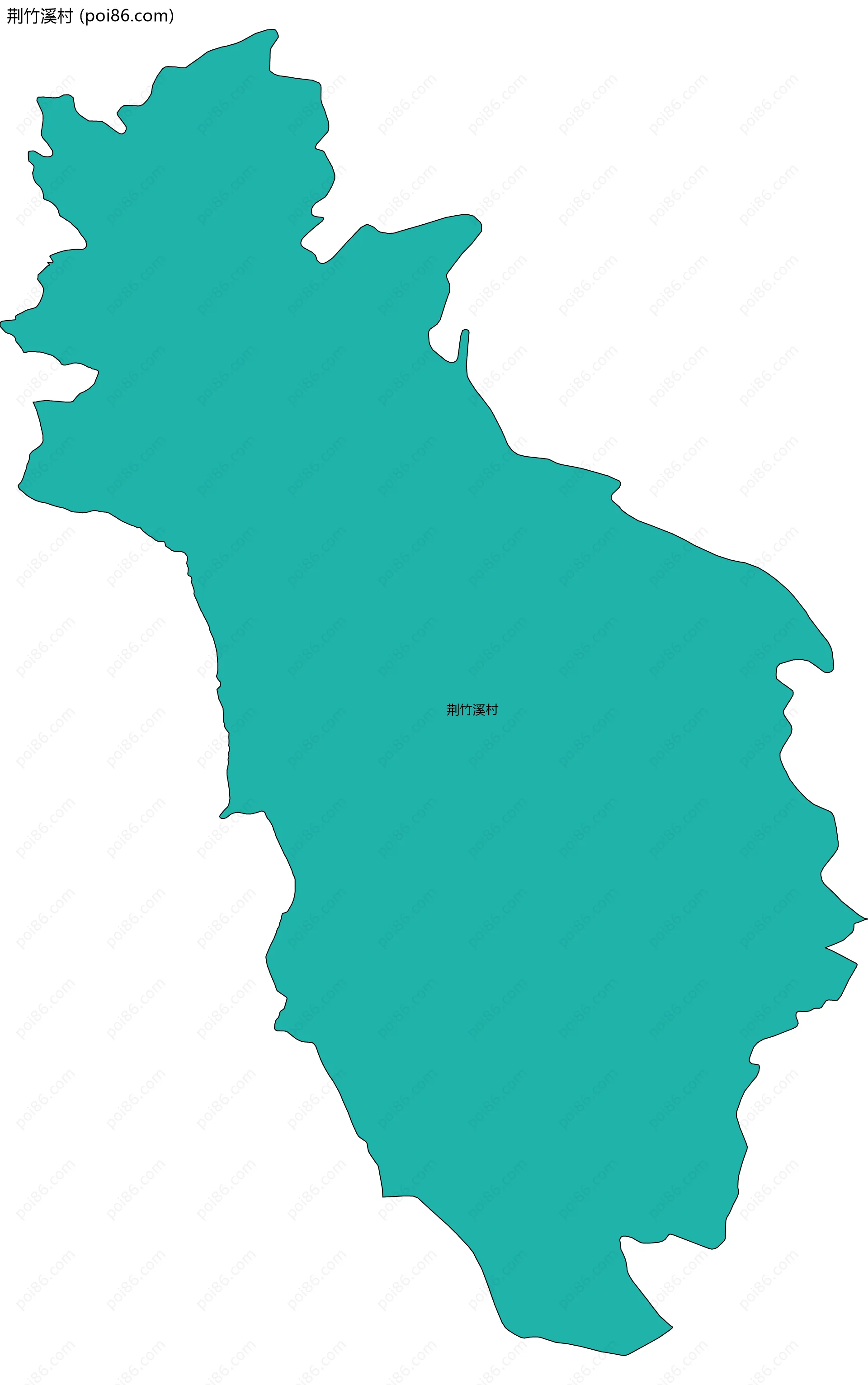 荆竹溪村边界地图