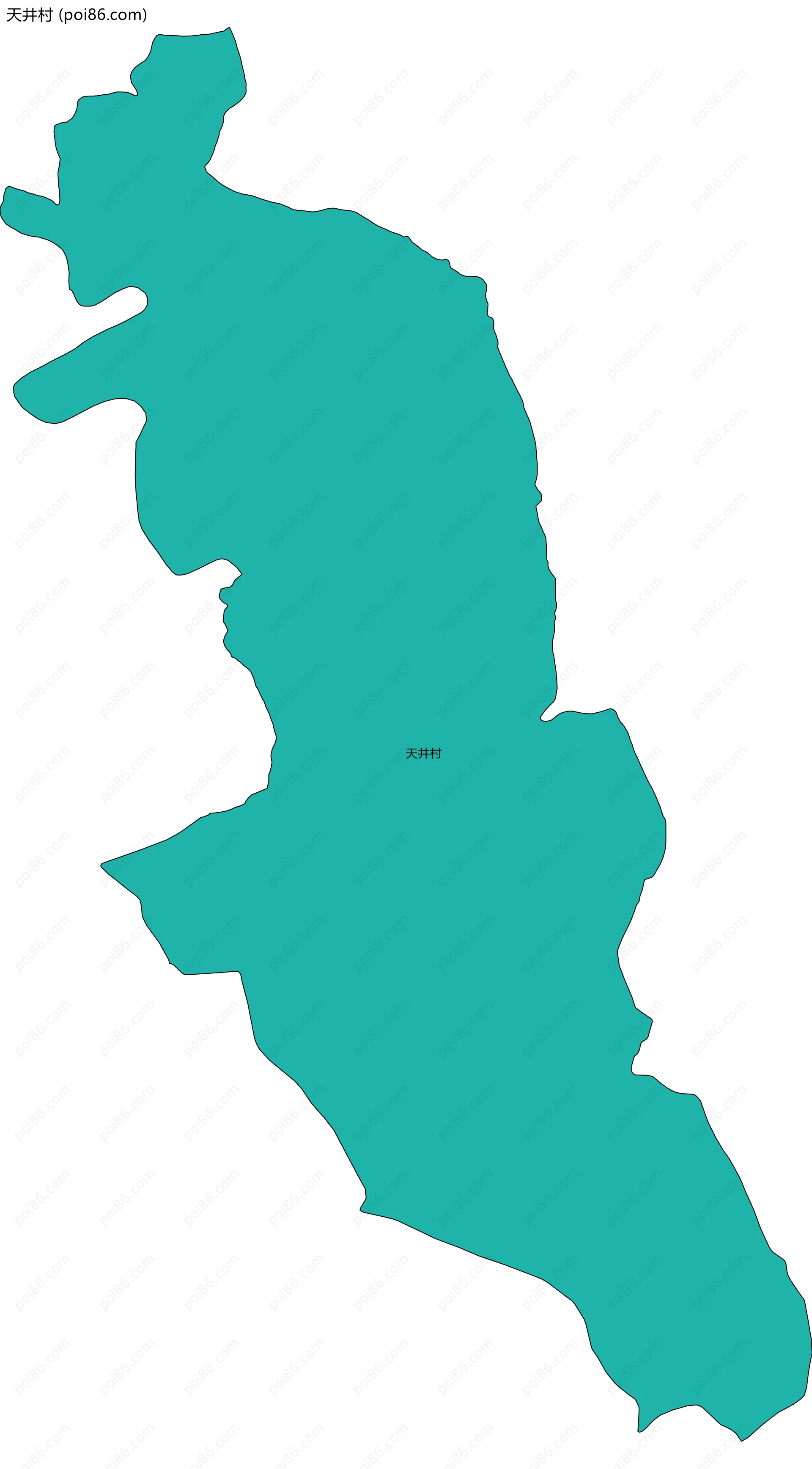 天井村边界地图