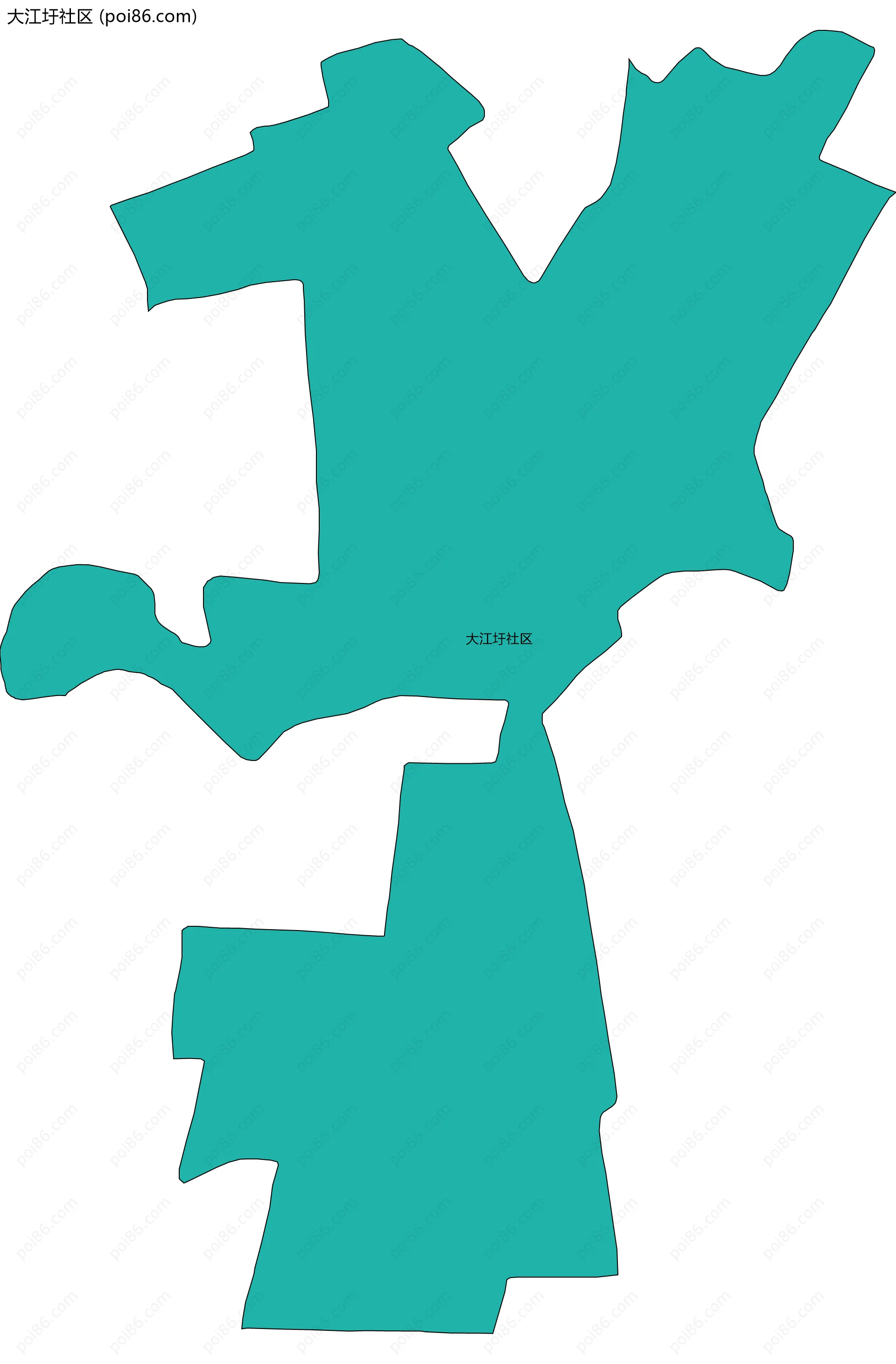 大江圩社区边界地图