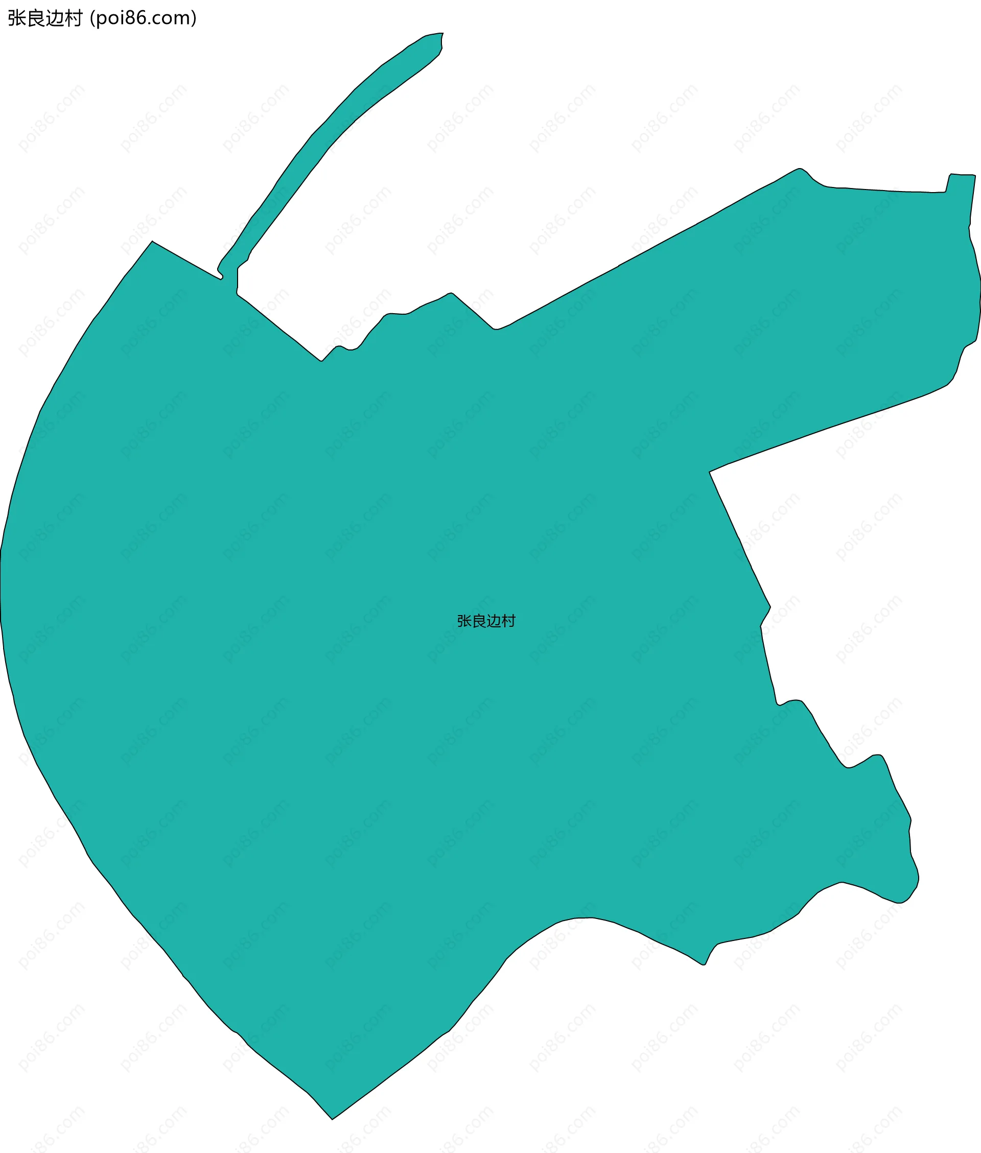 张良边村边界地图