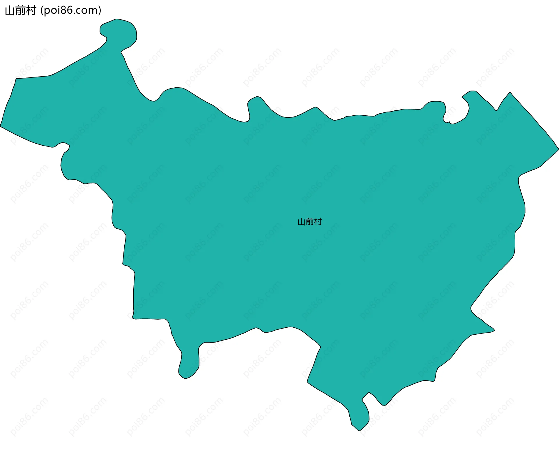 山前村边界地图