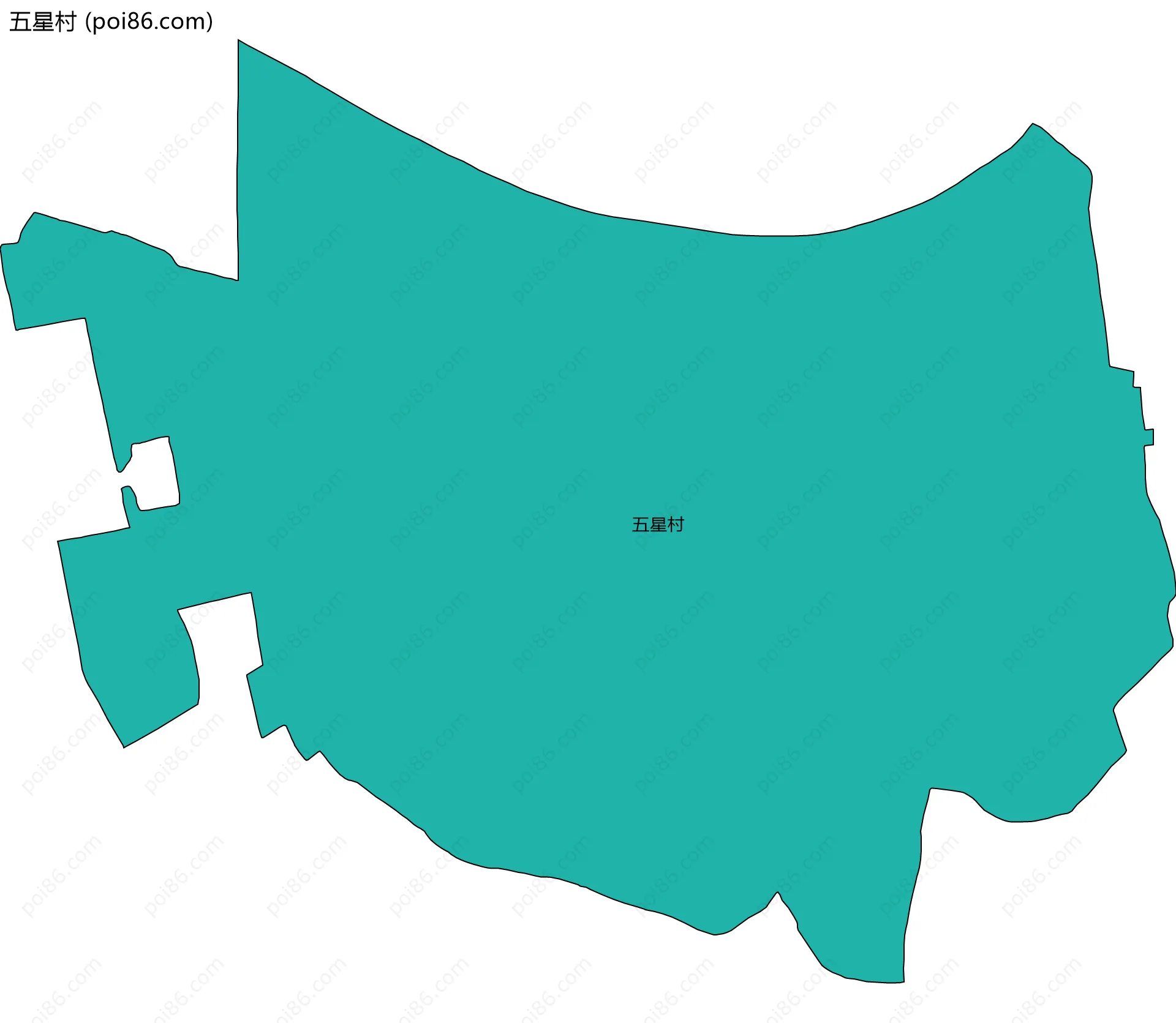 五星村边界地图