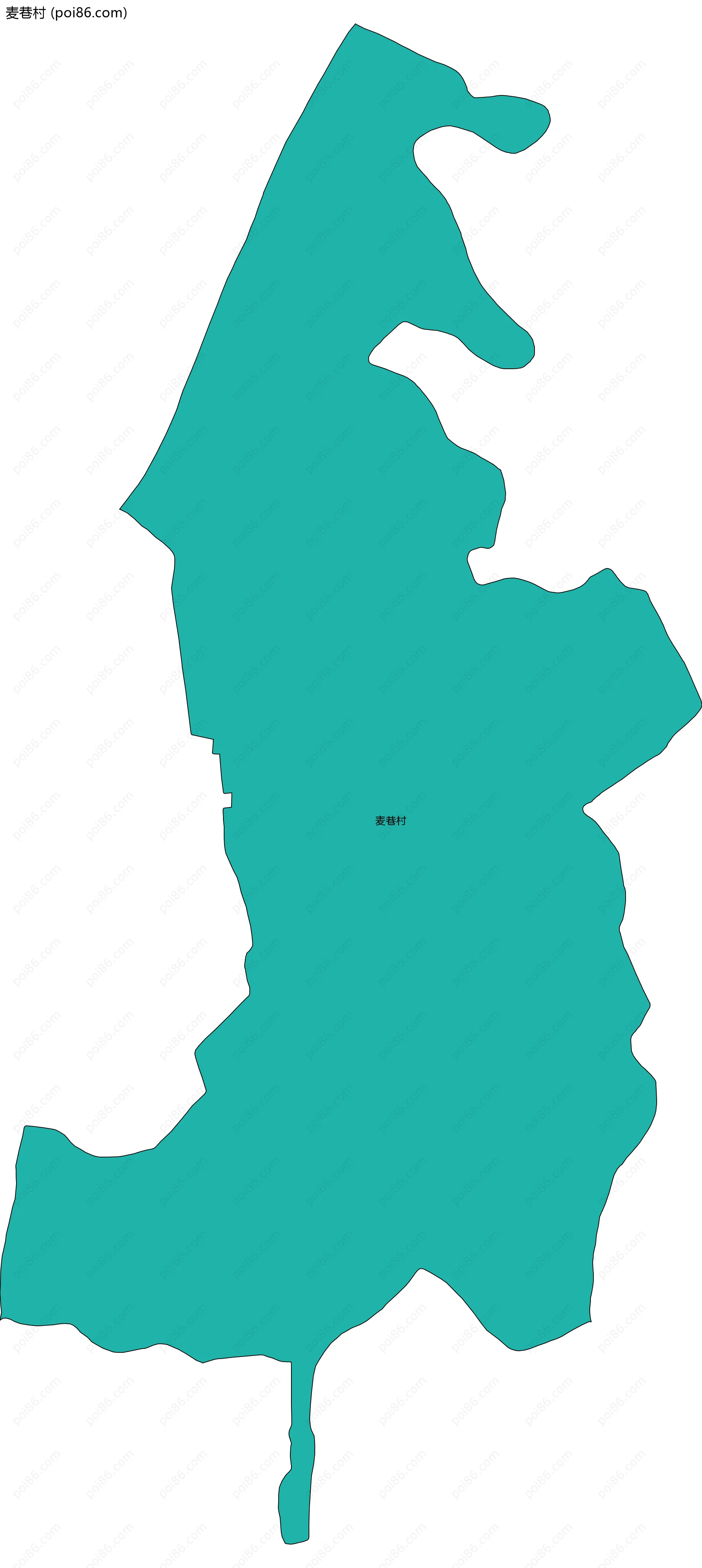 麦巷村边界地图