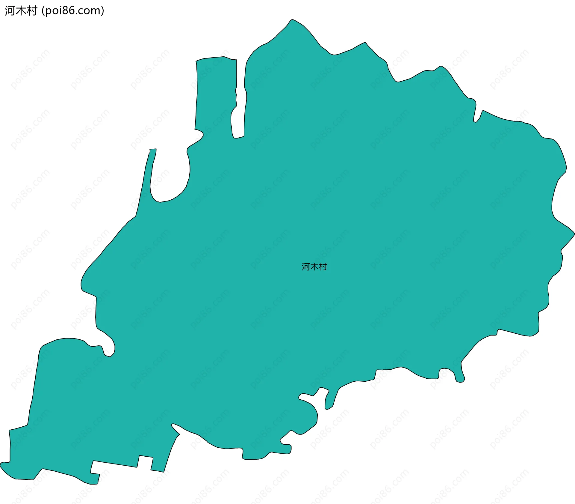 河木村边界地图