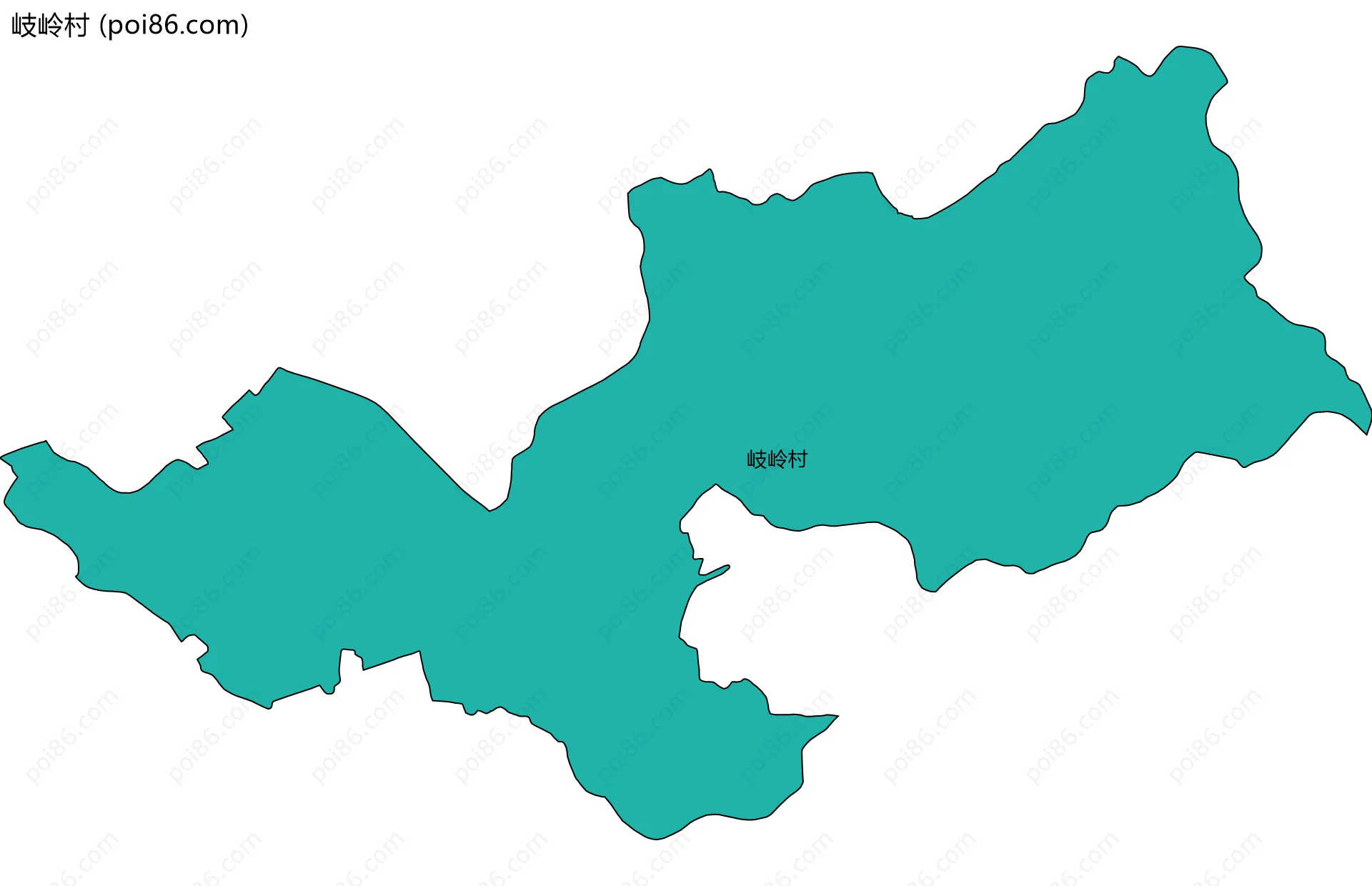 岐岭村边界地图