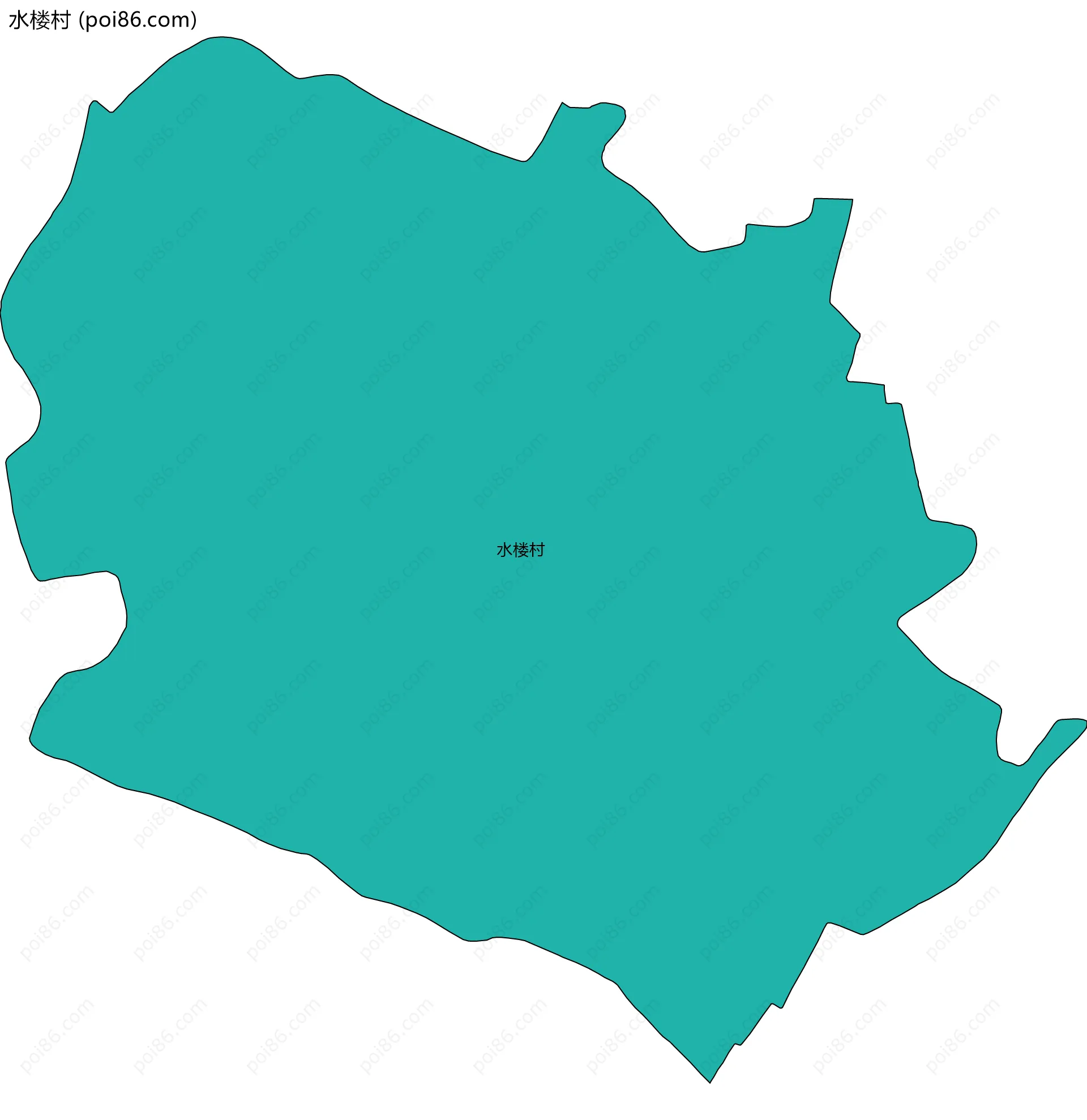 水楼村边界地图