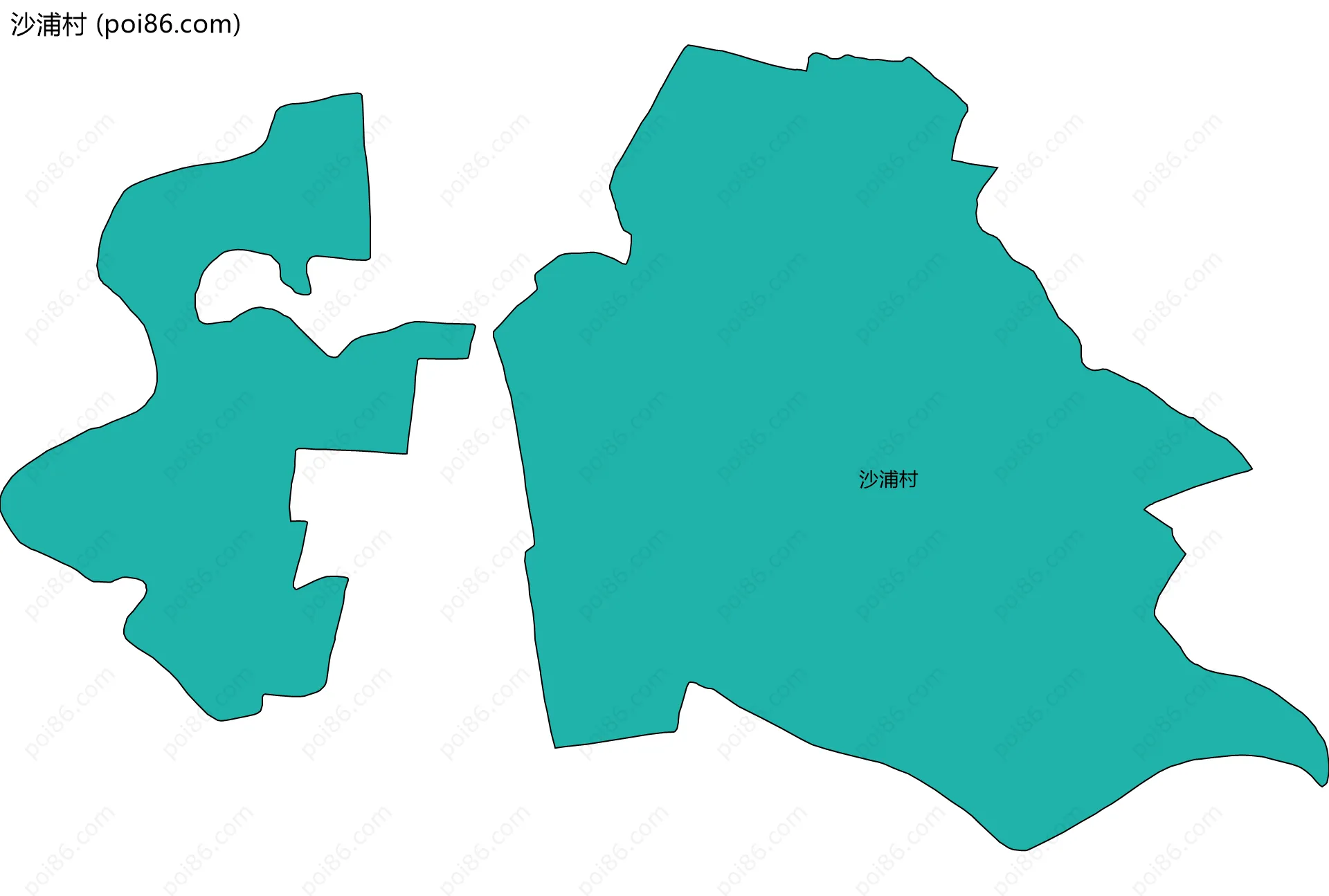 沙浦村边界地图