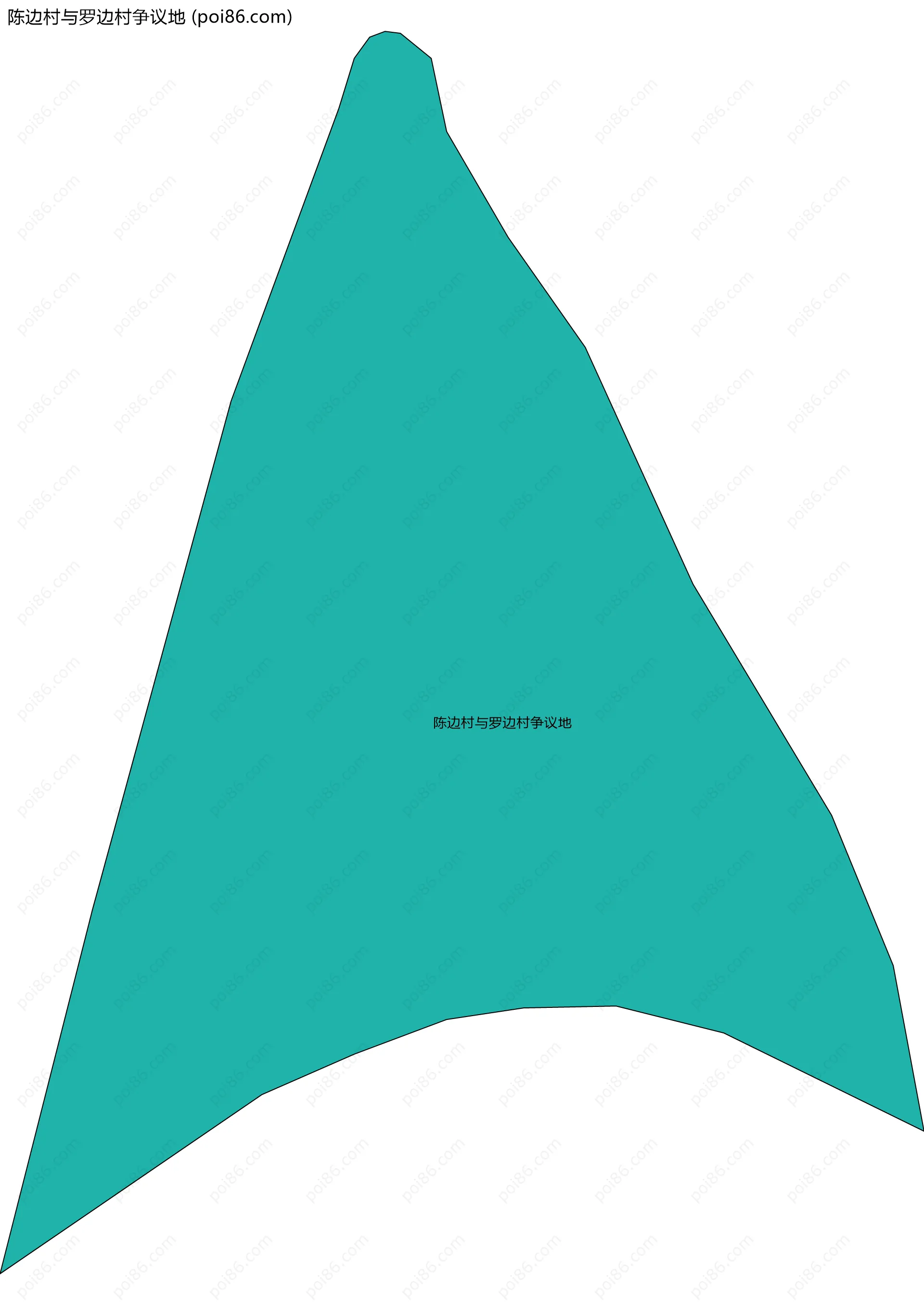 陈边村与罗边村争议地边界地图