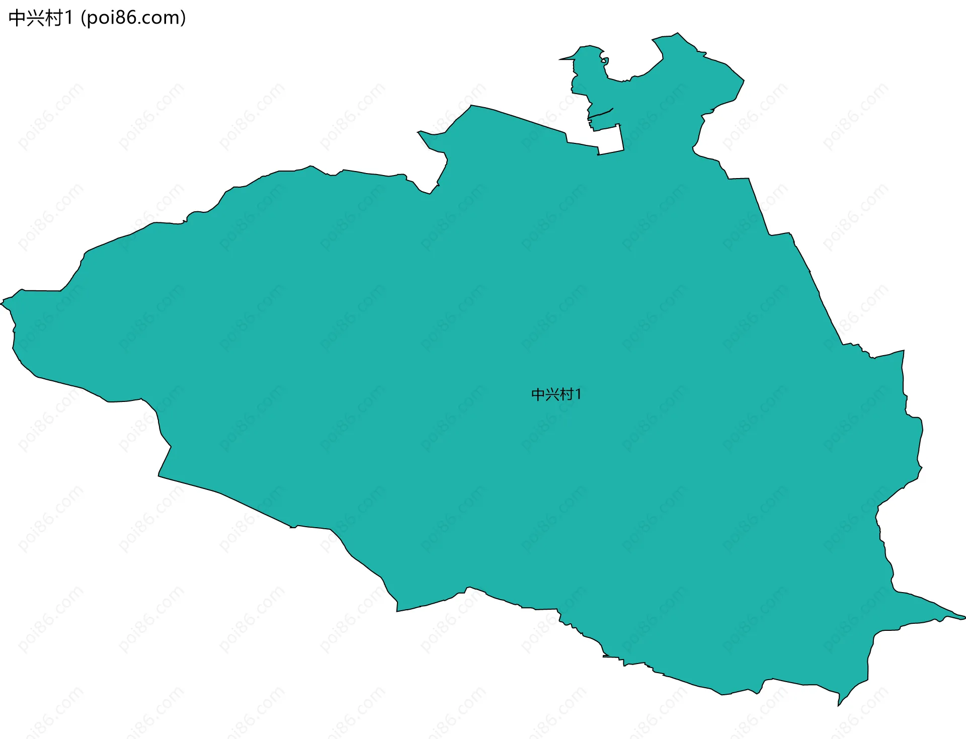 中兴村1边界地图