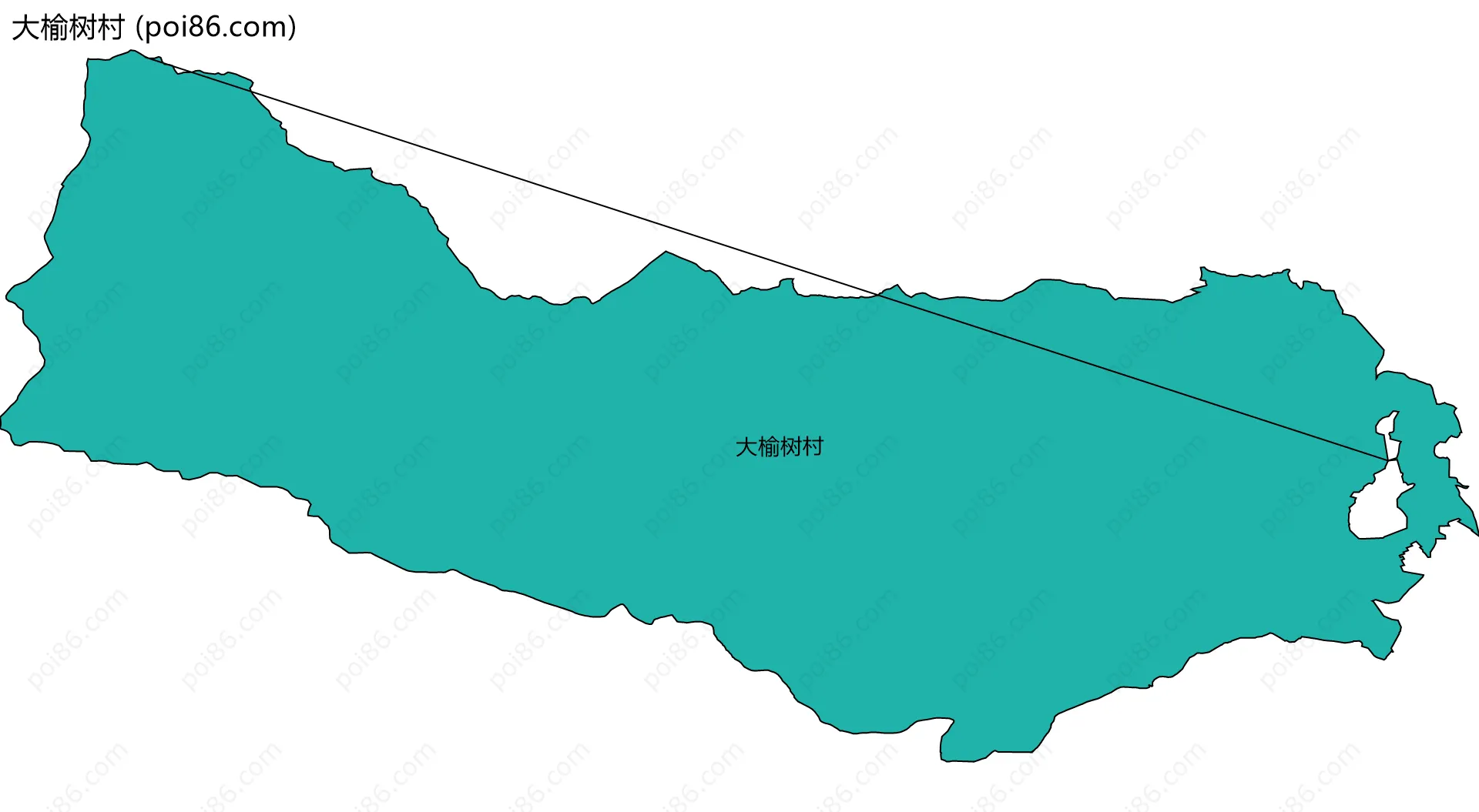 大榆树村边界地图