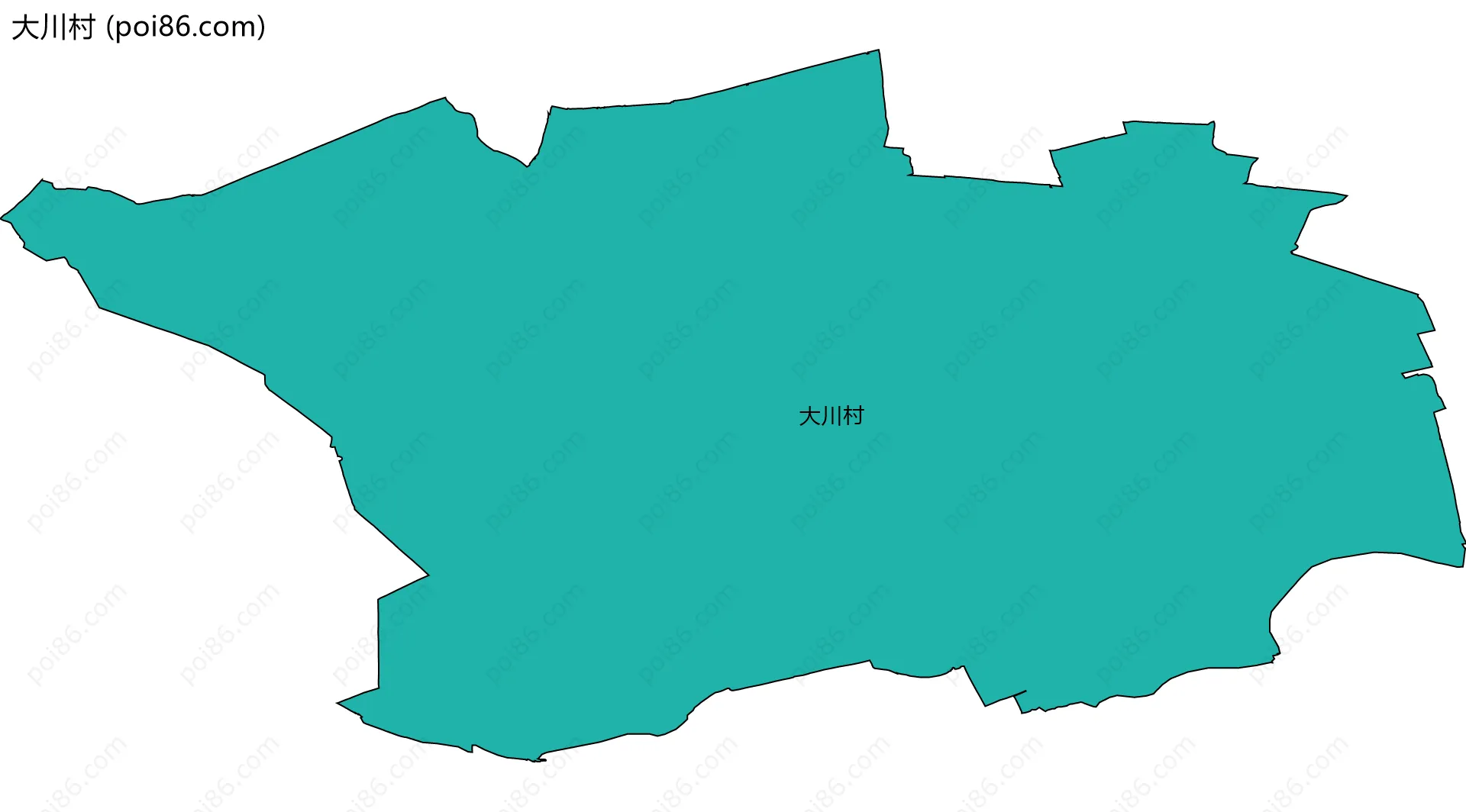 大川村边界地图