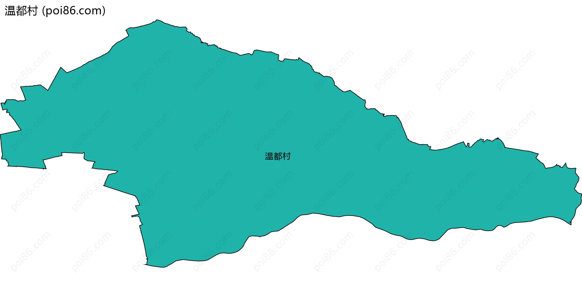 温都村边界地图