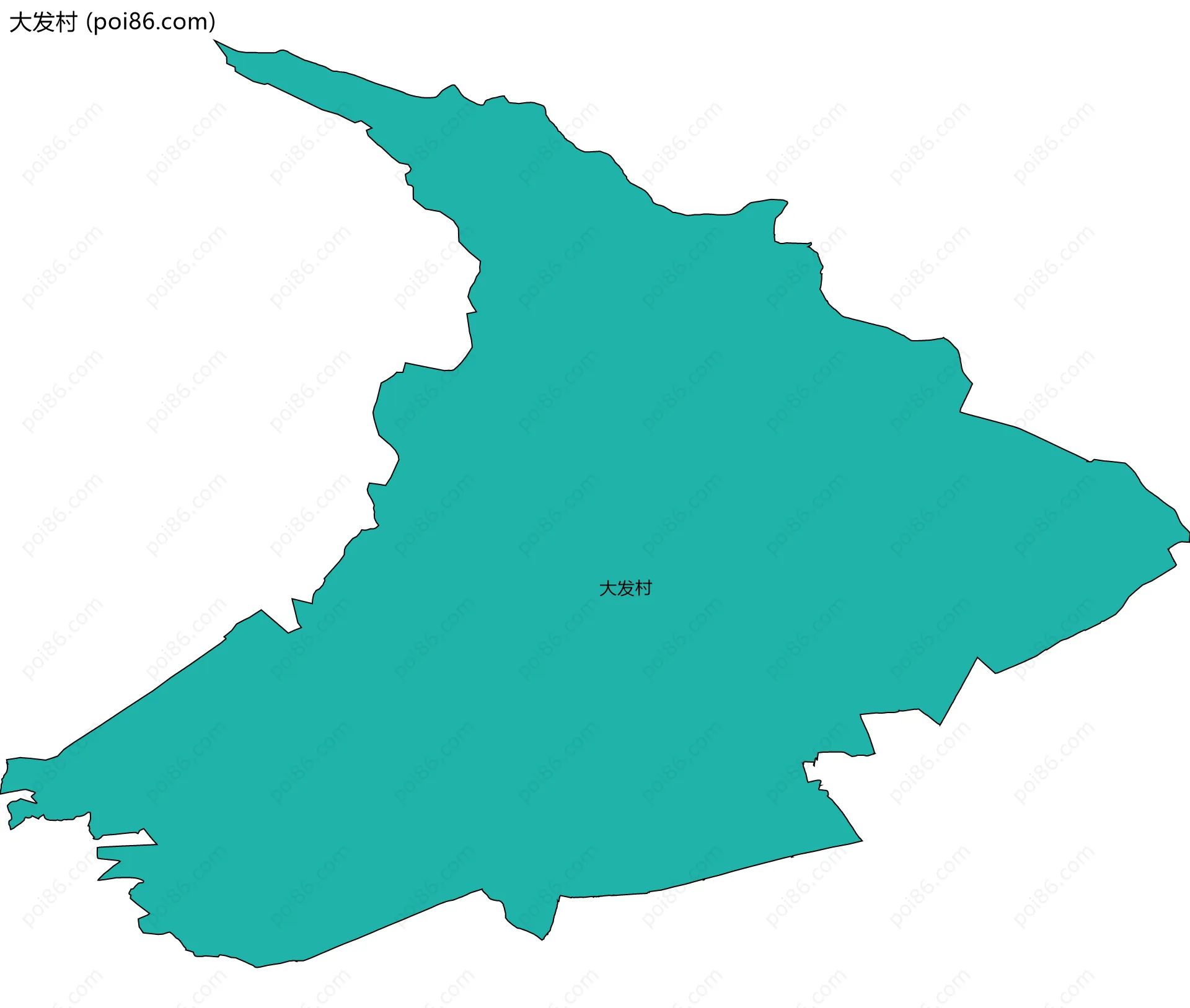 大发村边界地图