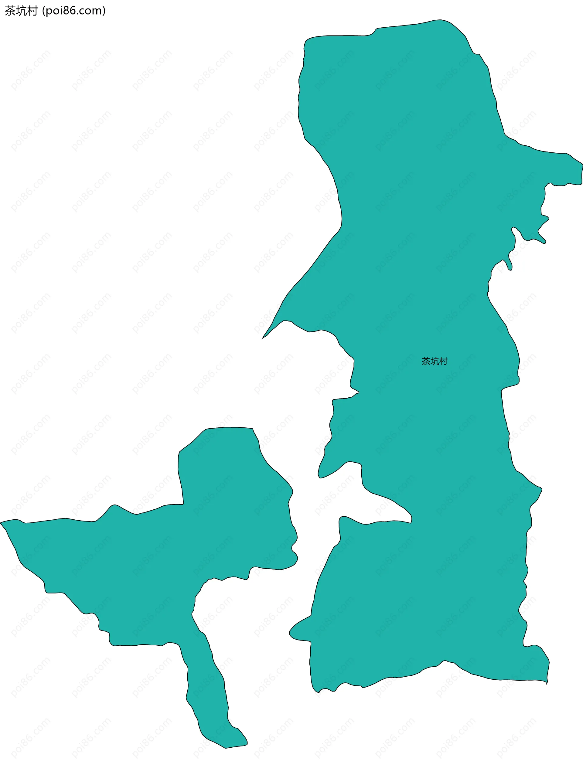 茶坑村边界地图