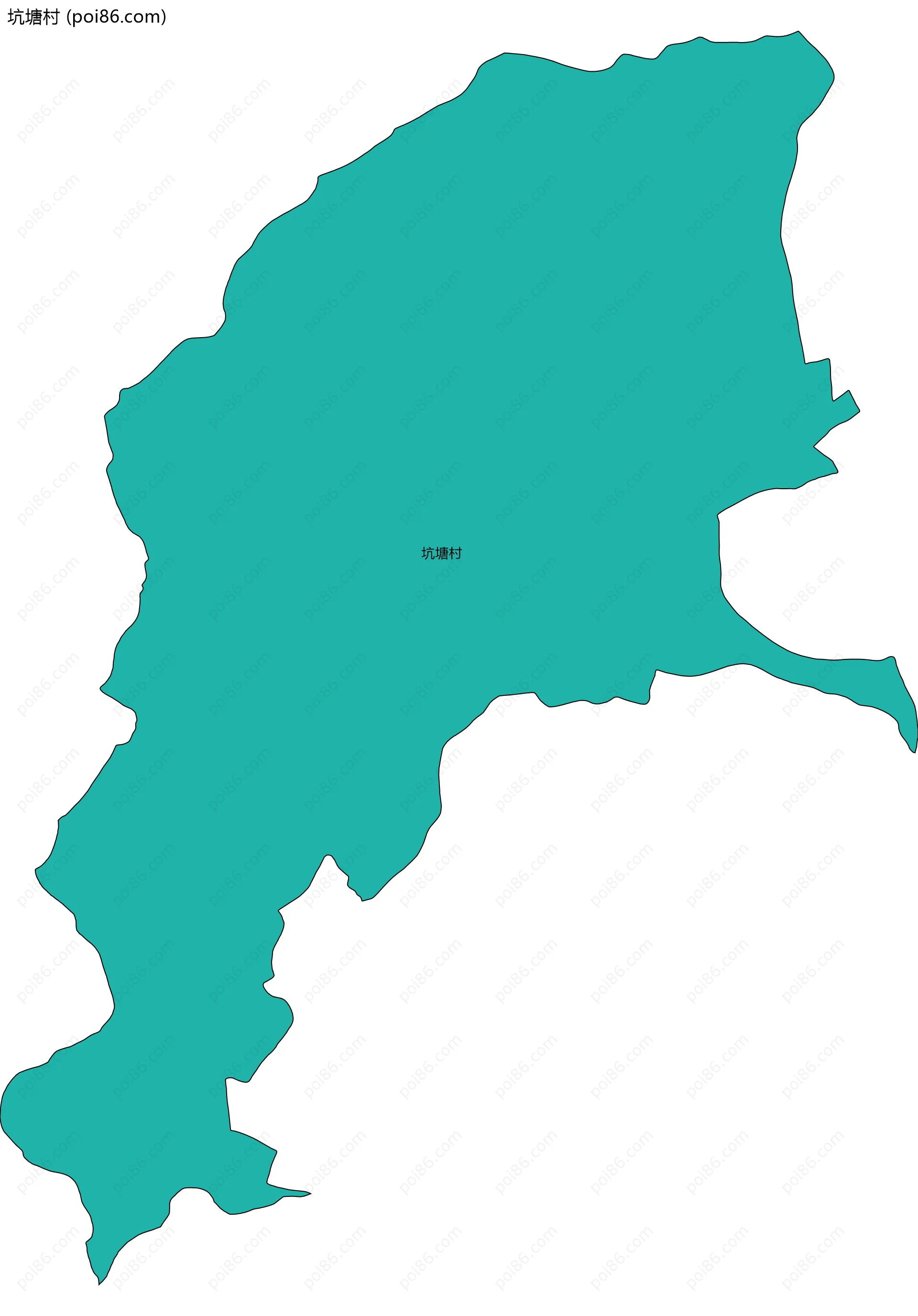 坑塘村边界地图