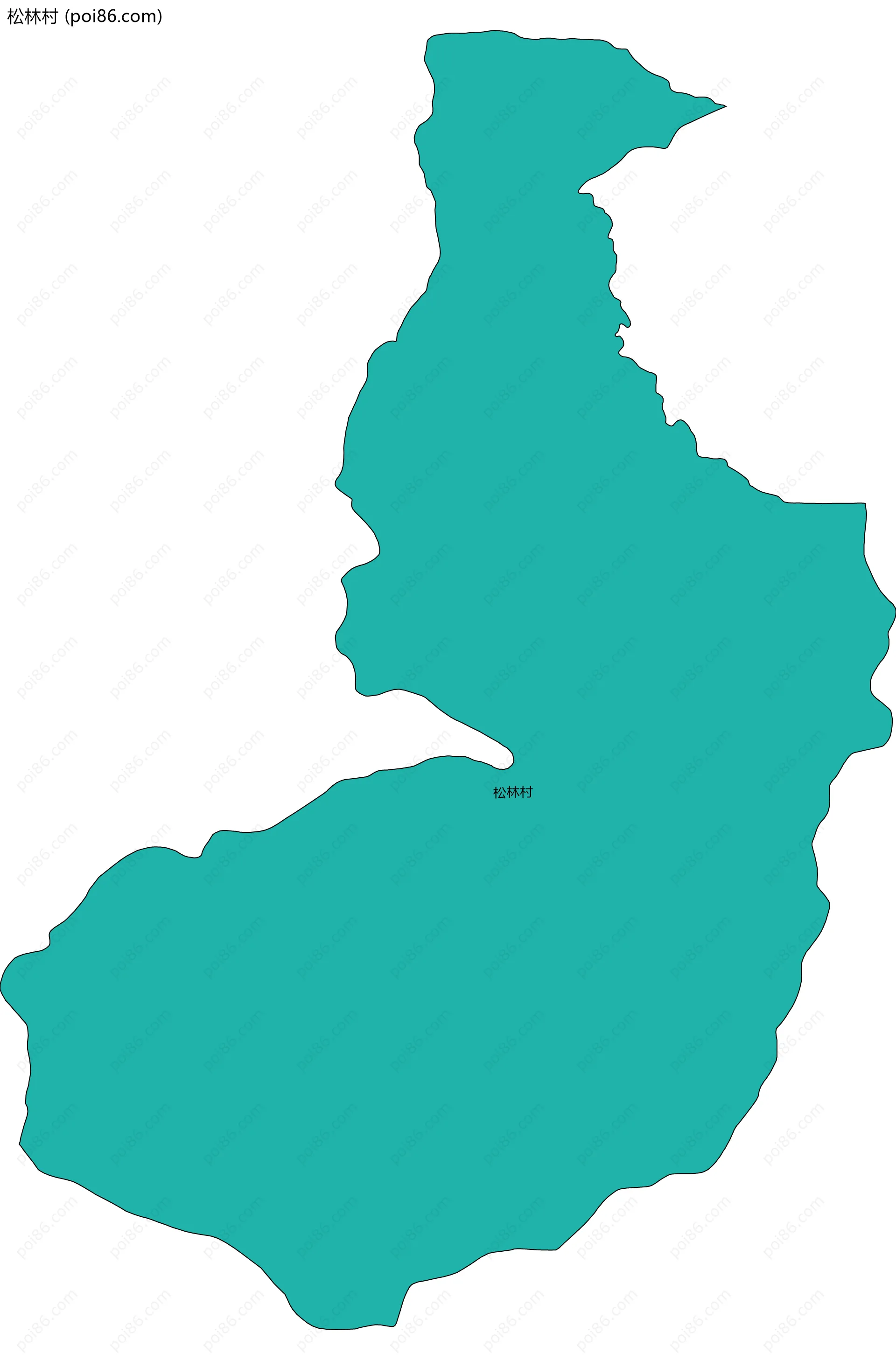 松林村边界地图