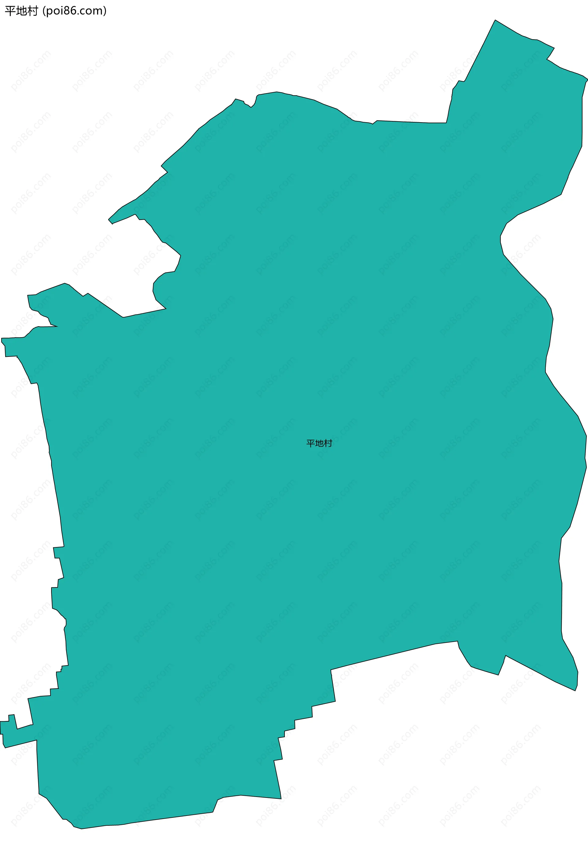 平地村边界地图