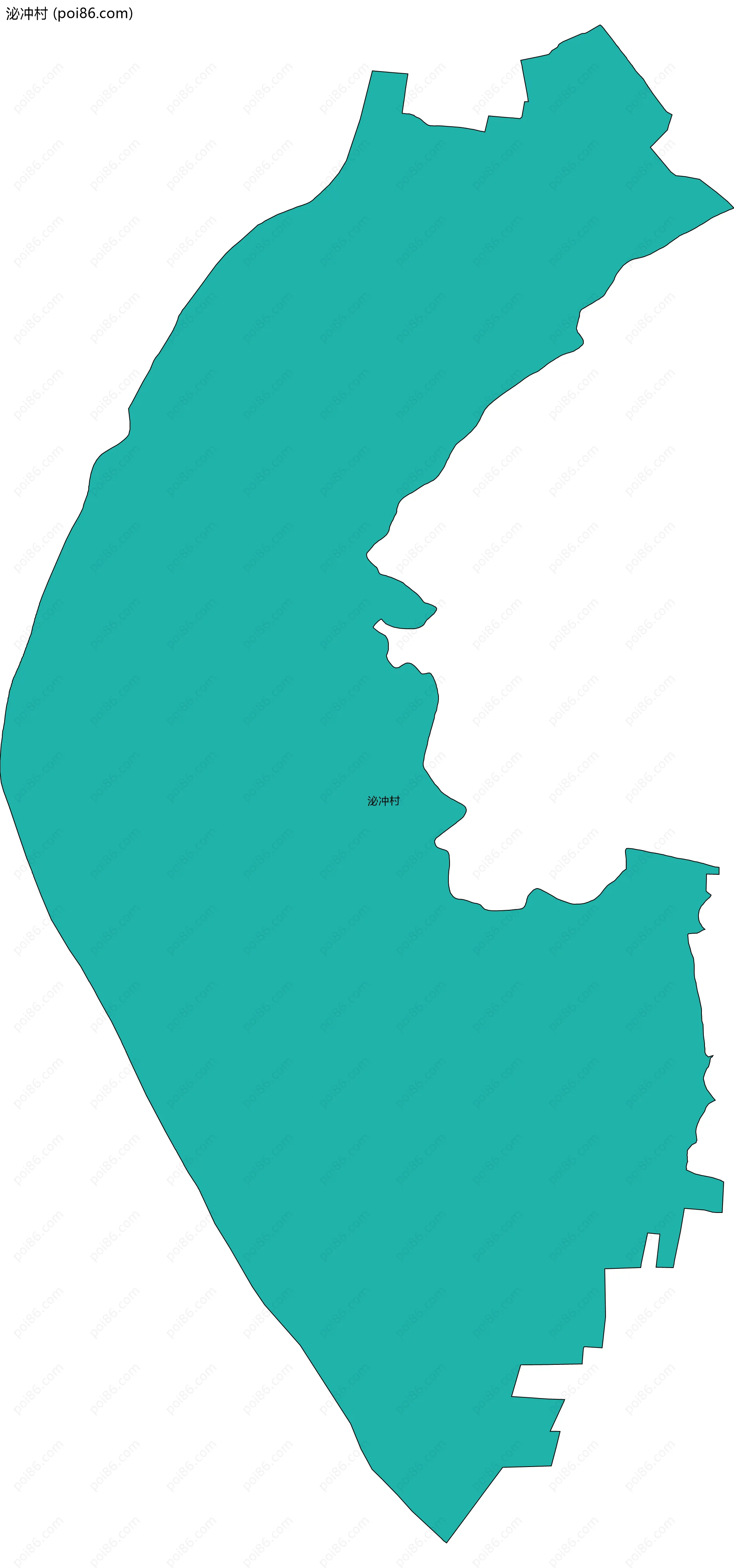 泌冲村边界地图