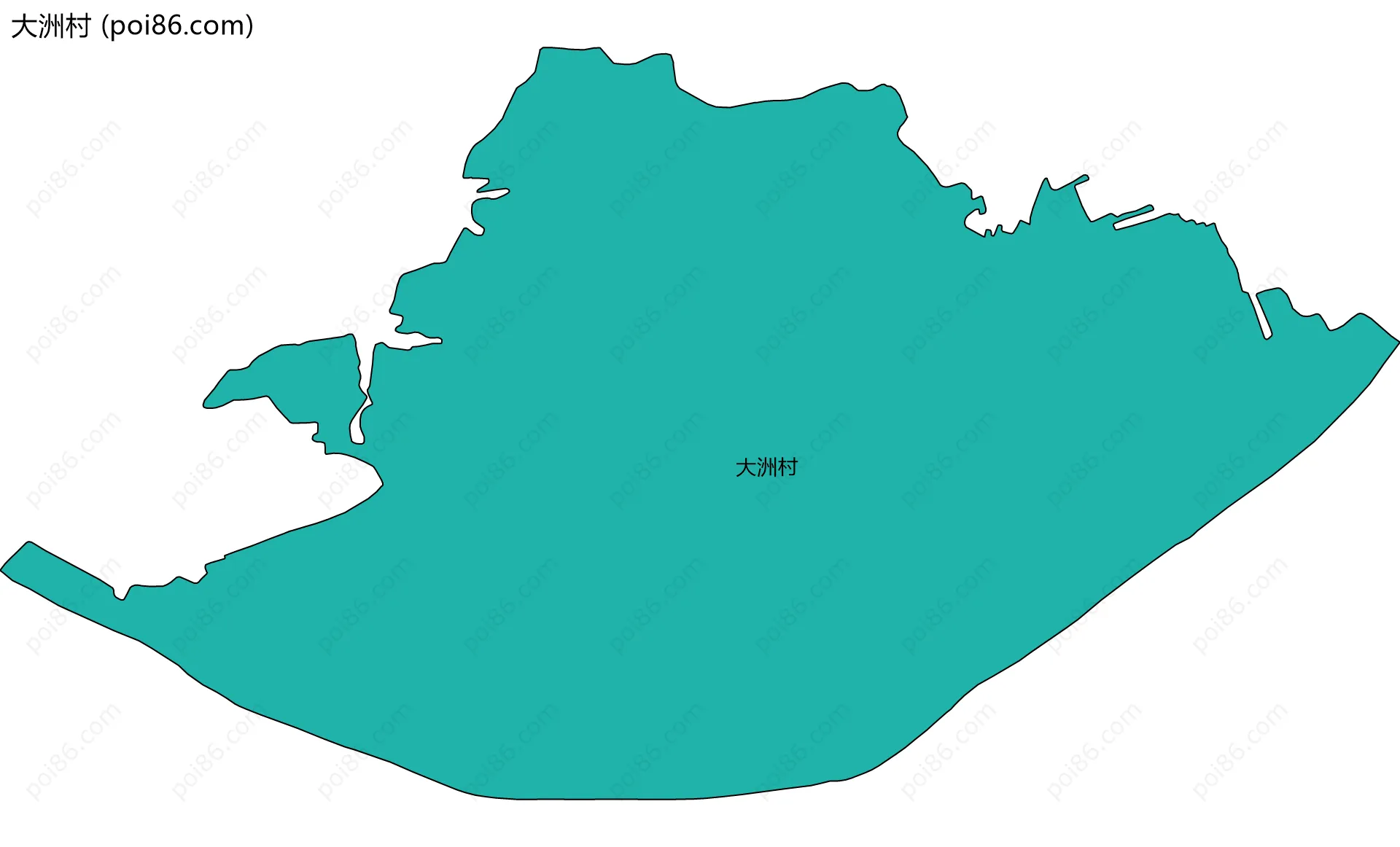 大洲村边界地图